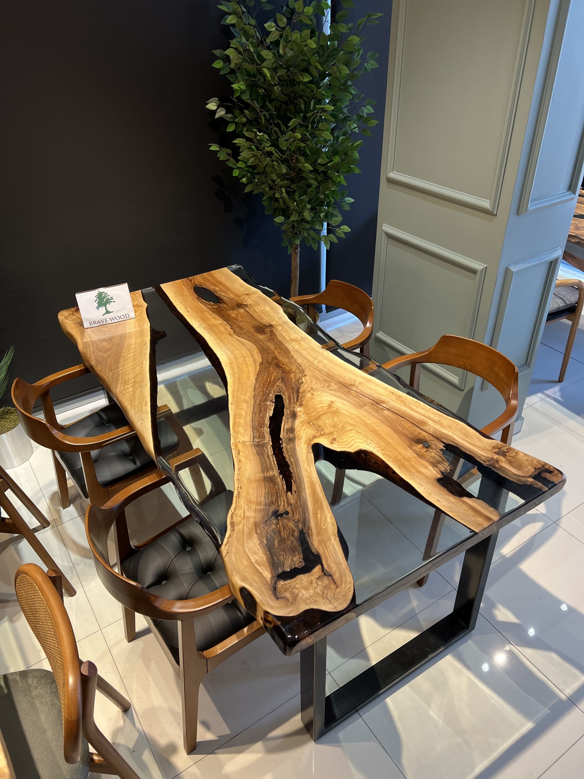 Custom live edge epoxy table, Dining room table, Epoxy table by Brave Wood