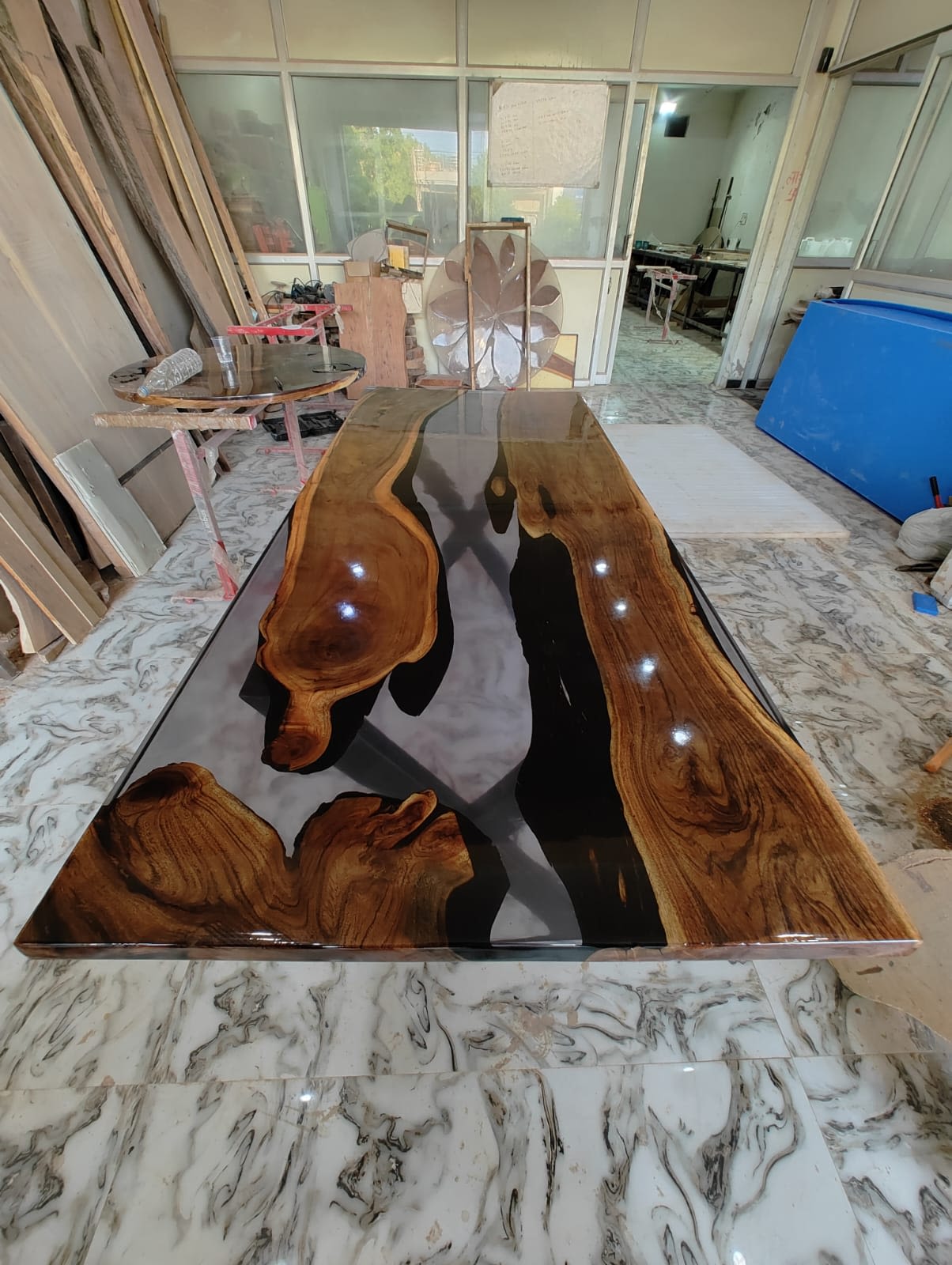 72 x 21 Epoxy Wooden Table Top / Epoxy Resin Table Top / Home Decor