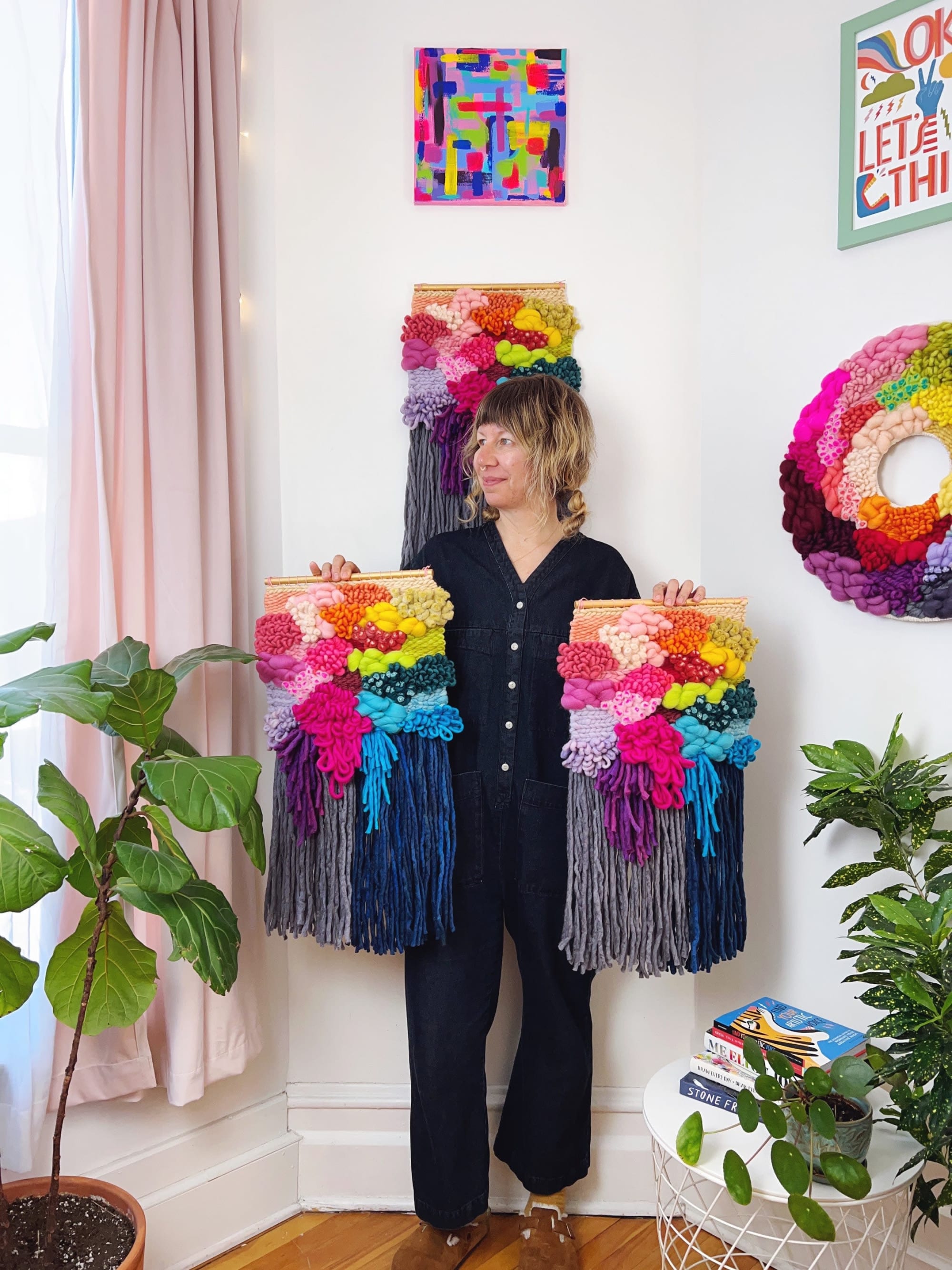 PATCHWORK RAINBOW woven wall hanging by Nova Mercury Design Wescover