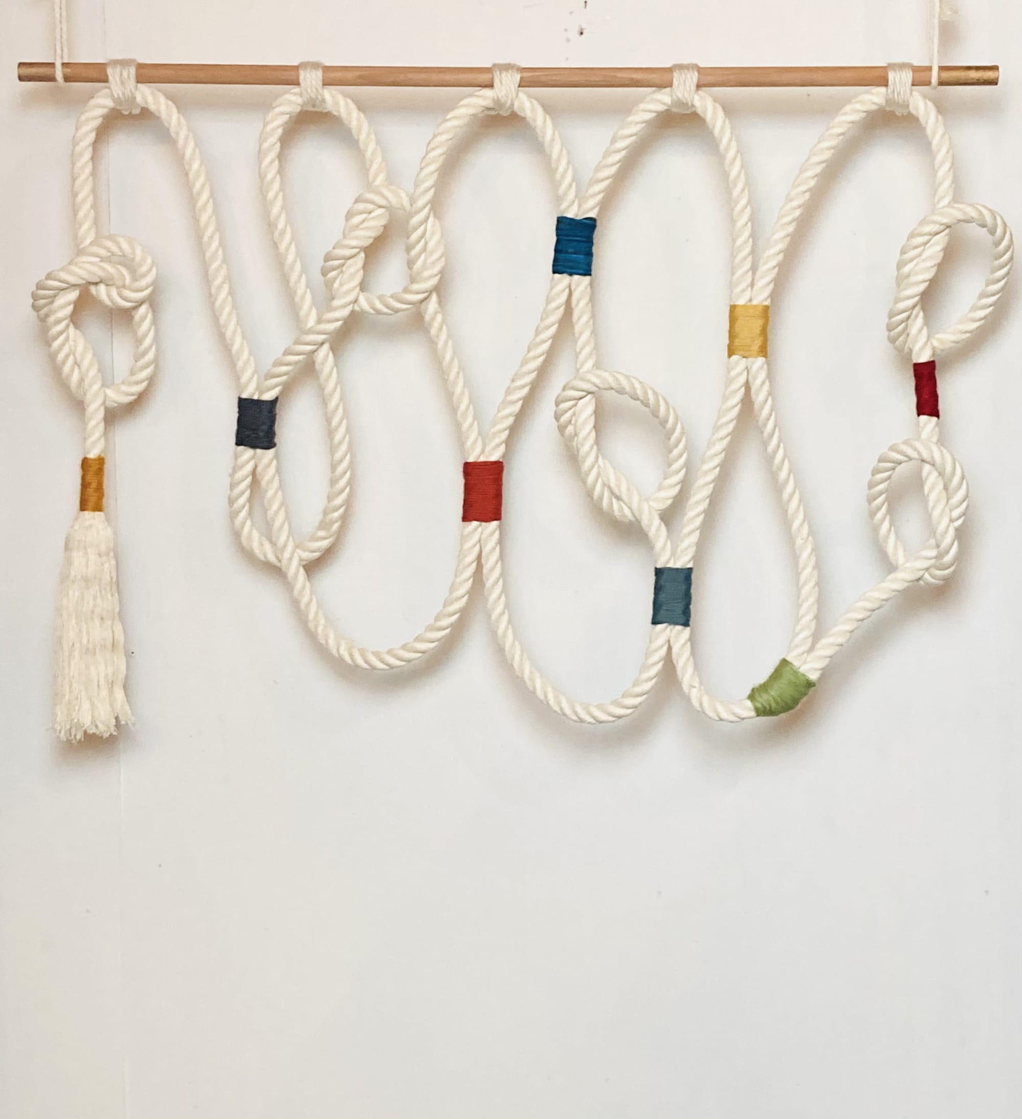 Natural Knotted Rope Wall Hanging by Trudy Perry Wescover Wall Hangings