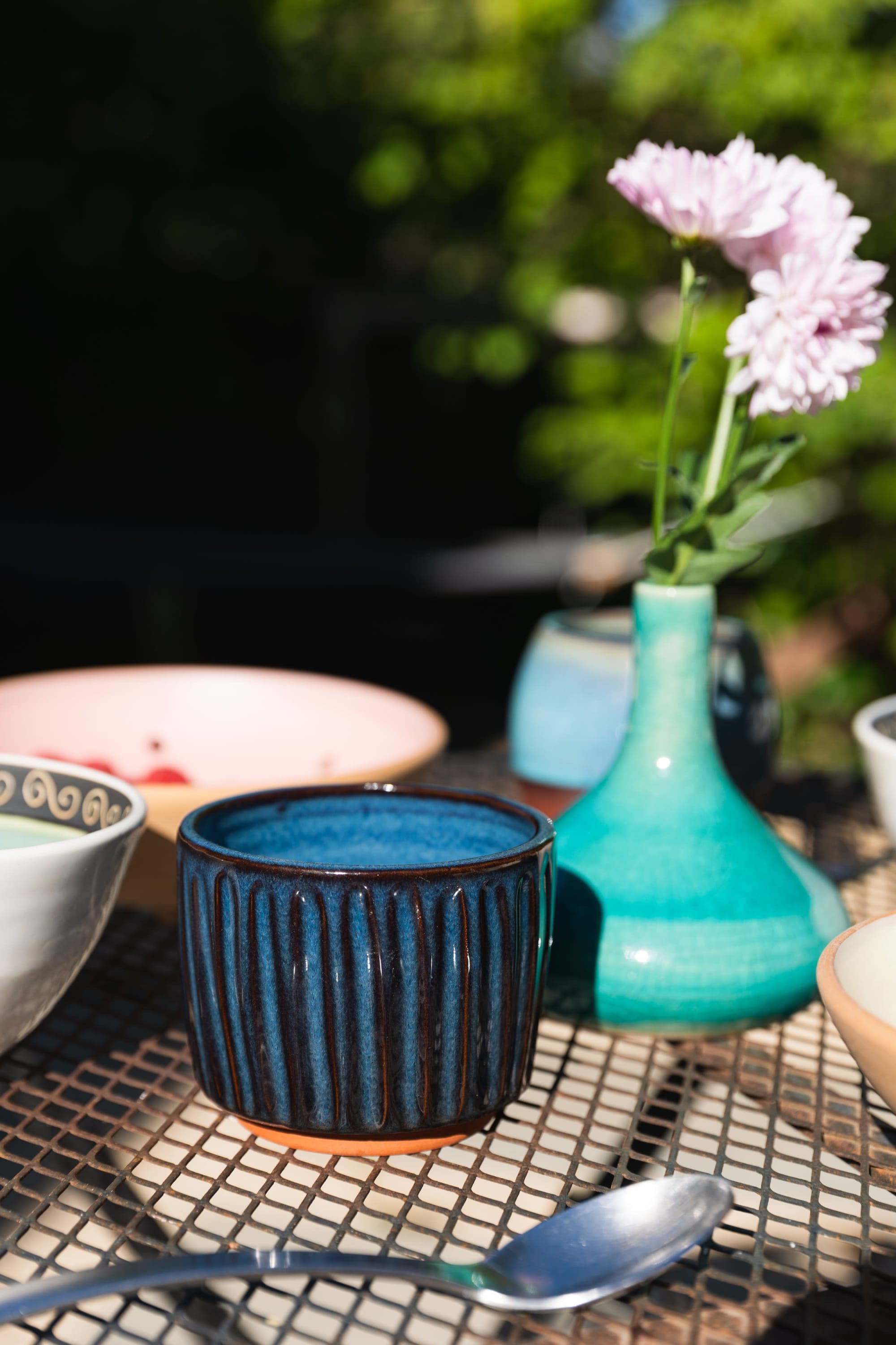 White Modern Coffee Mug by Tina Fossella Pottery