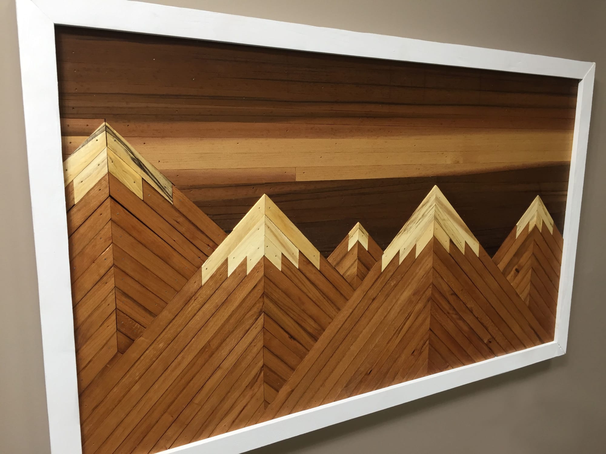 Wooden Mountain Wall Art by Handmades by Honkey seen at Private 