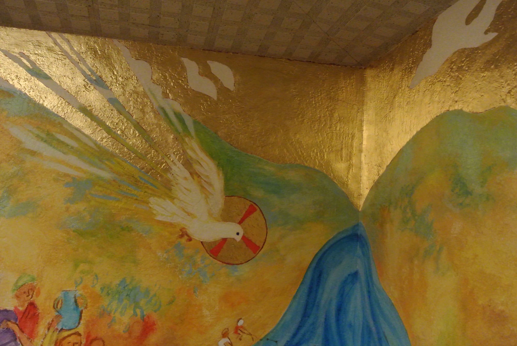 Baptistry Mural by Stefan Salinas seen at St Stephen's Catholic School