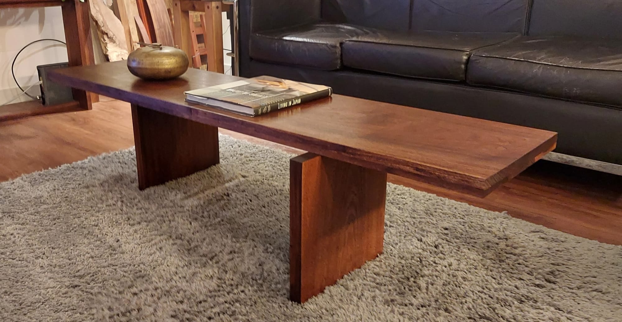 20 x 20 Inch Square Walnut Wood Serving and Coffee Table Tray