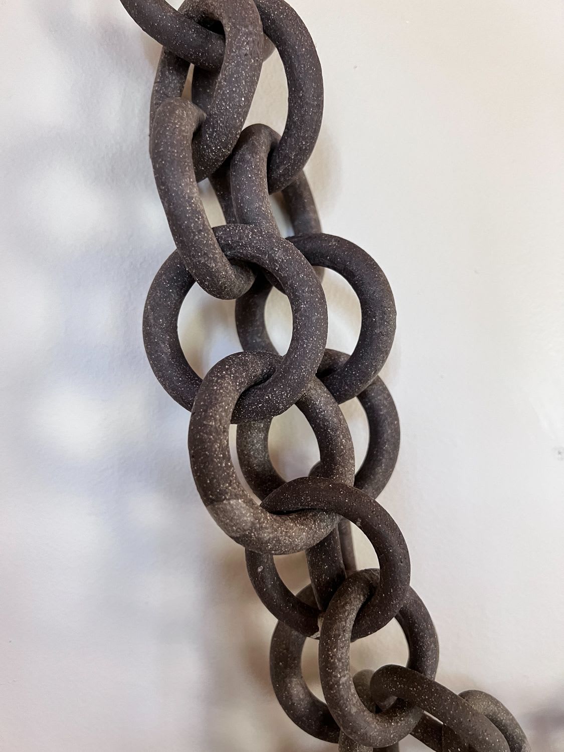 Stoneware Ceramic link chain by Asmaa Aman Tran