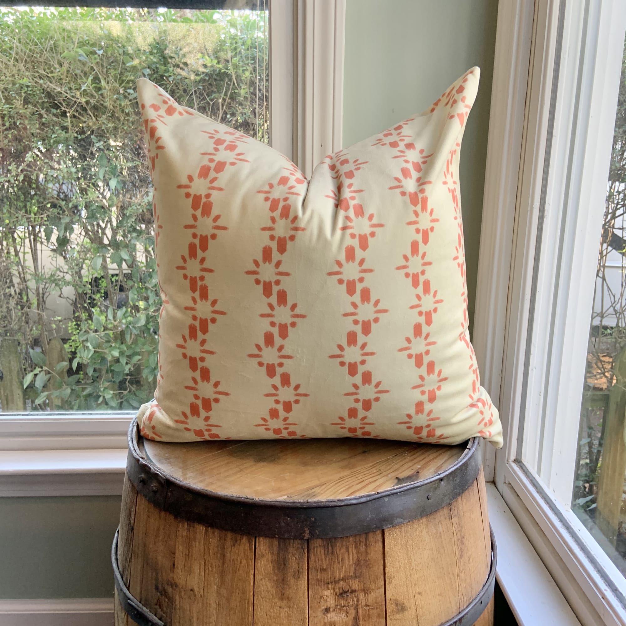 Patchwork Lumbar Pillow in Terracotta - Ethical Home Decor