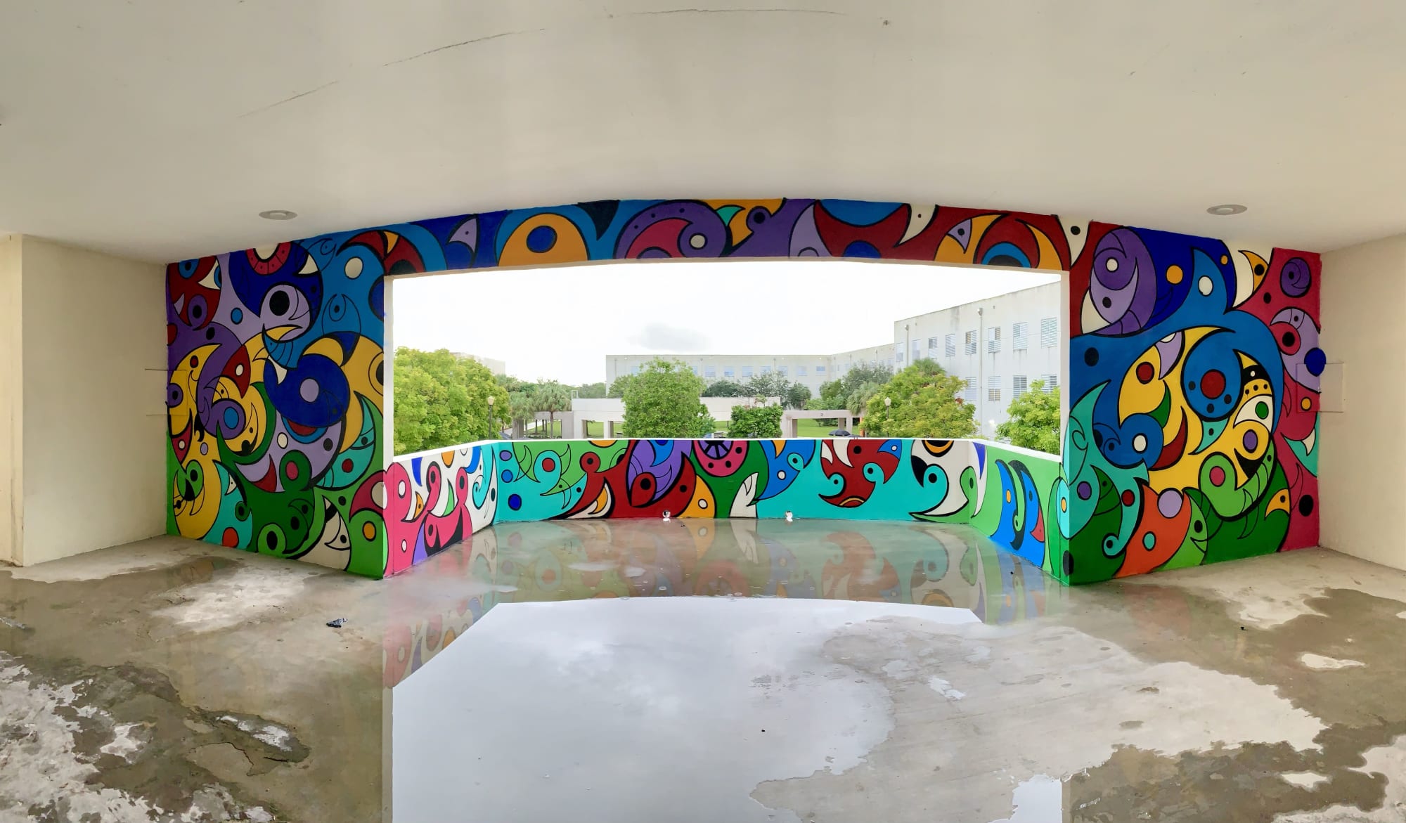 Pintura Mural No Jardim De John H Reagan Elementary, Bispo Arts