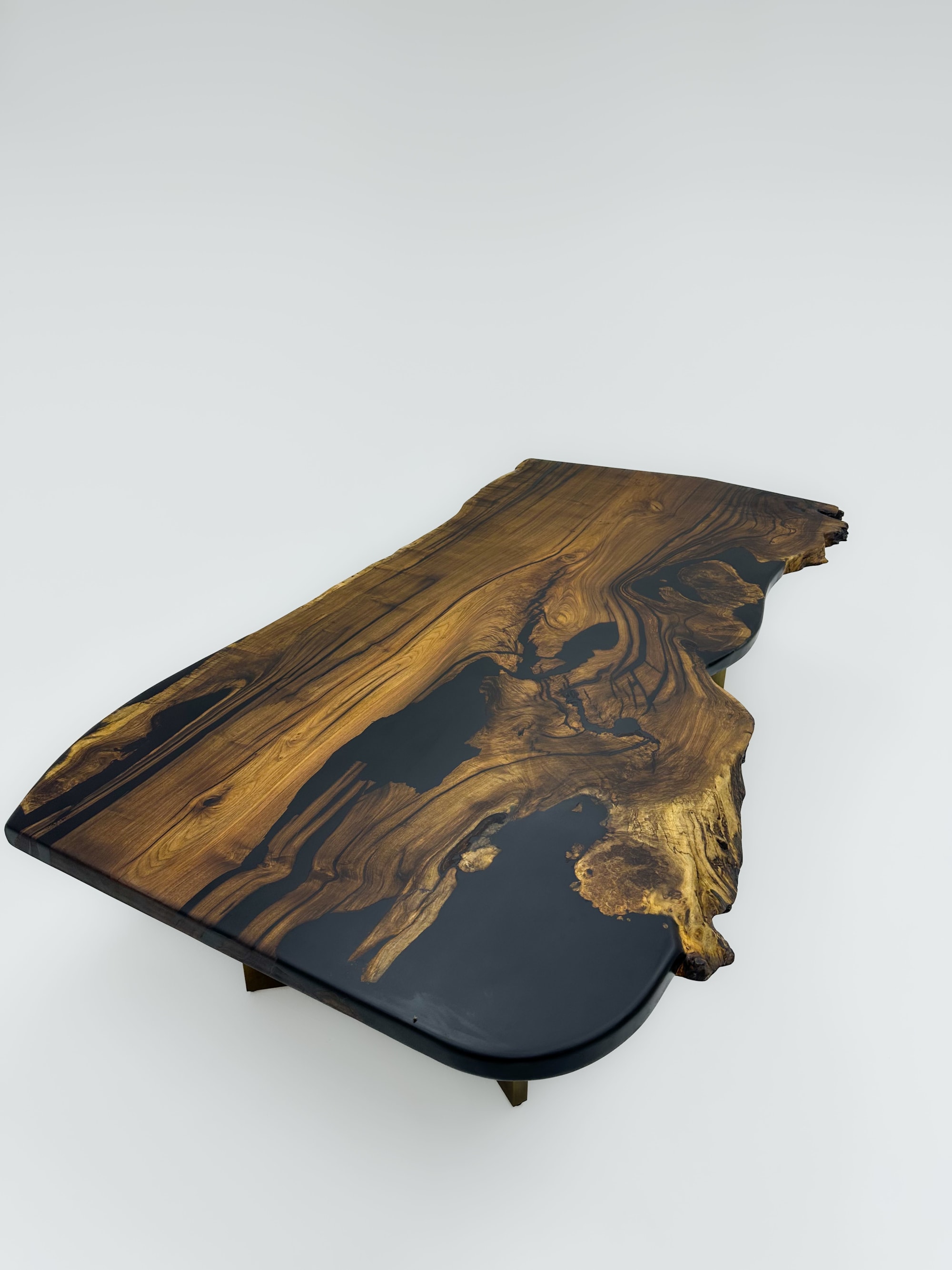 Coffee Table - Black Epoxy Resin Coffee Table - Living Room