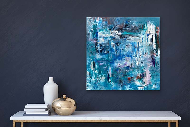 Magical Palette Knife * Strokes by Red Contemporary Abstract Painting
