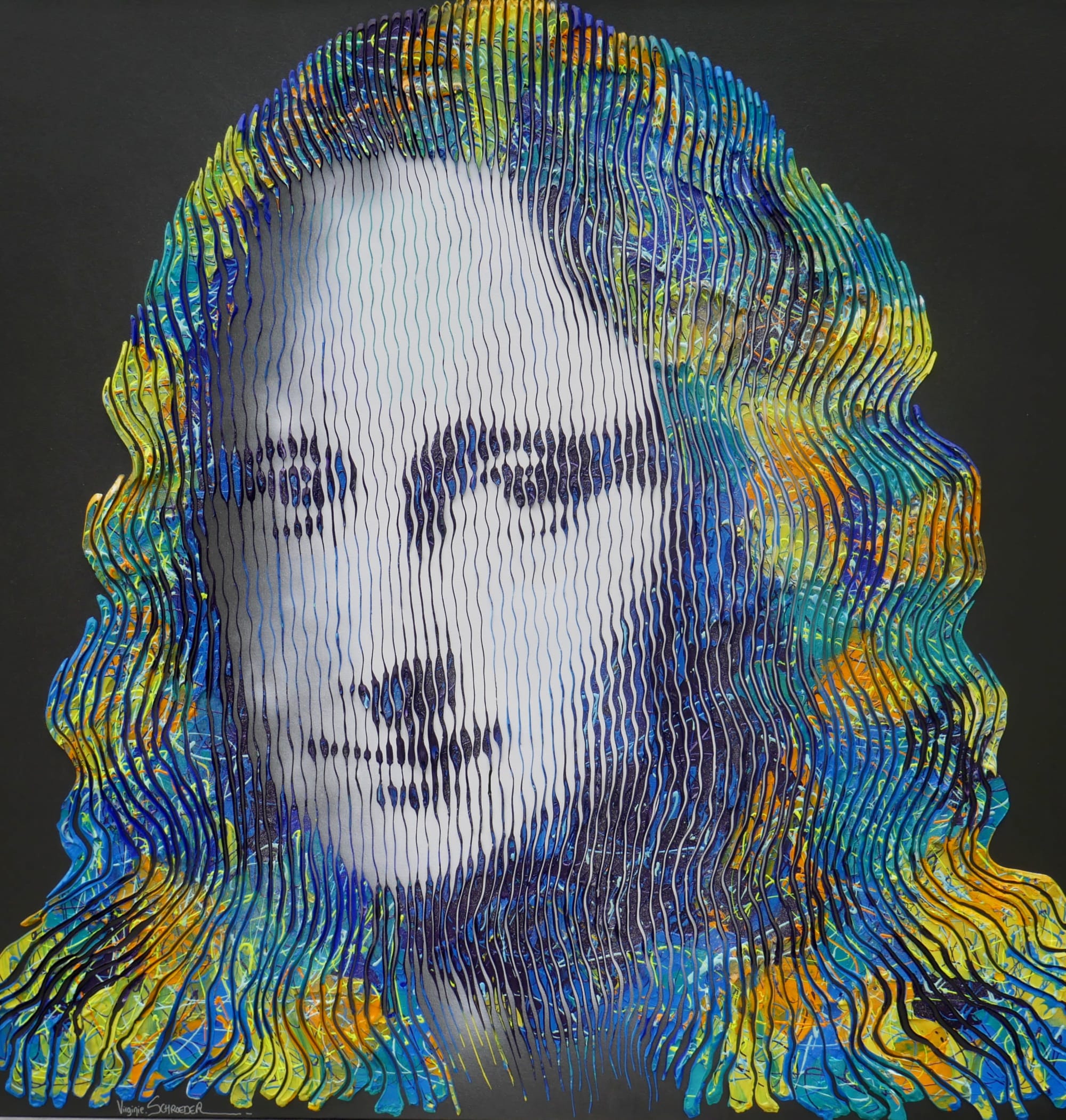 Monalisa !! Pop Art !! Monalisa in hippy style !! Painting