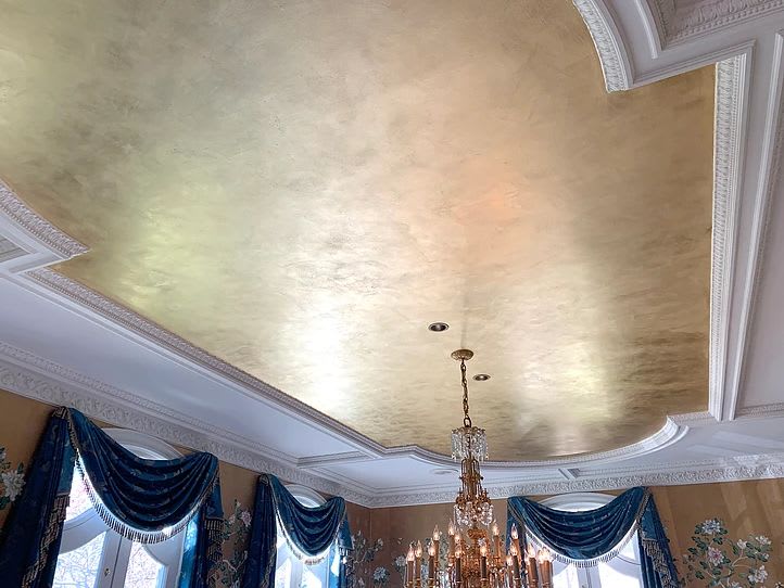 Gold Leaf Ceiling by Nicolette Atelier