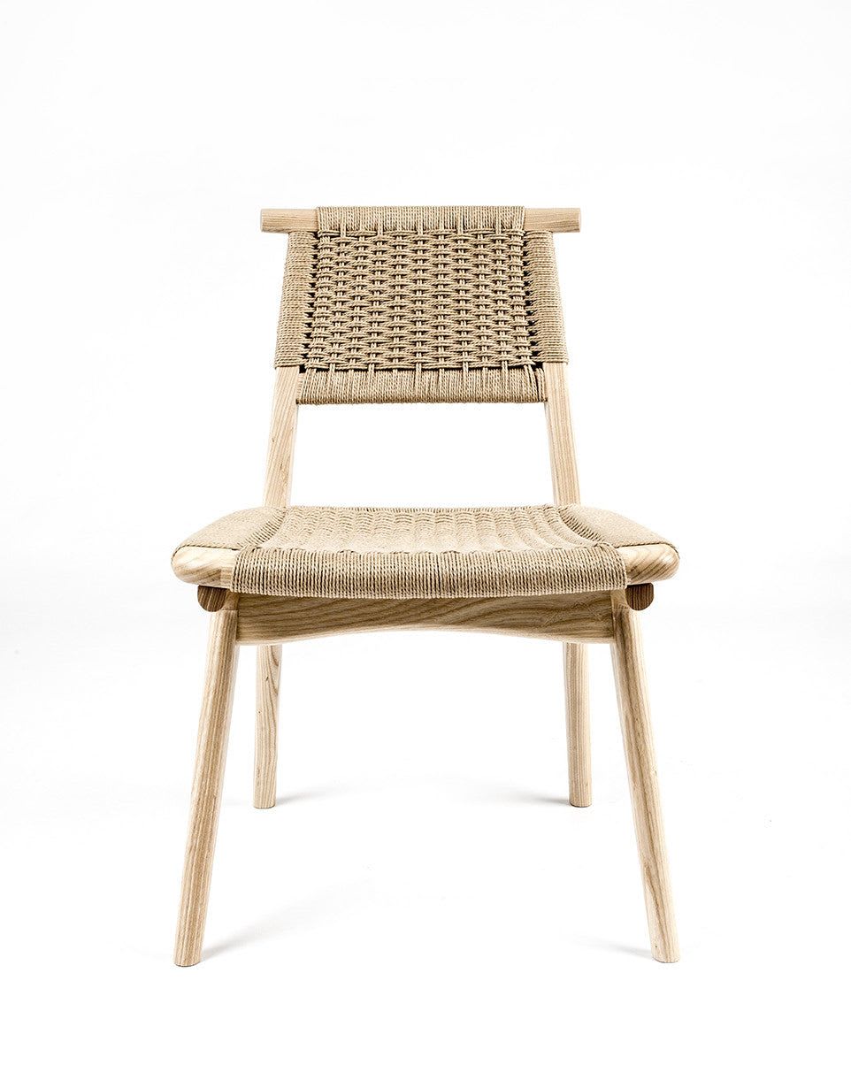 Rian Bullhorn Chair, Hardwood, Woven Danish Cord by Semigood Design