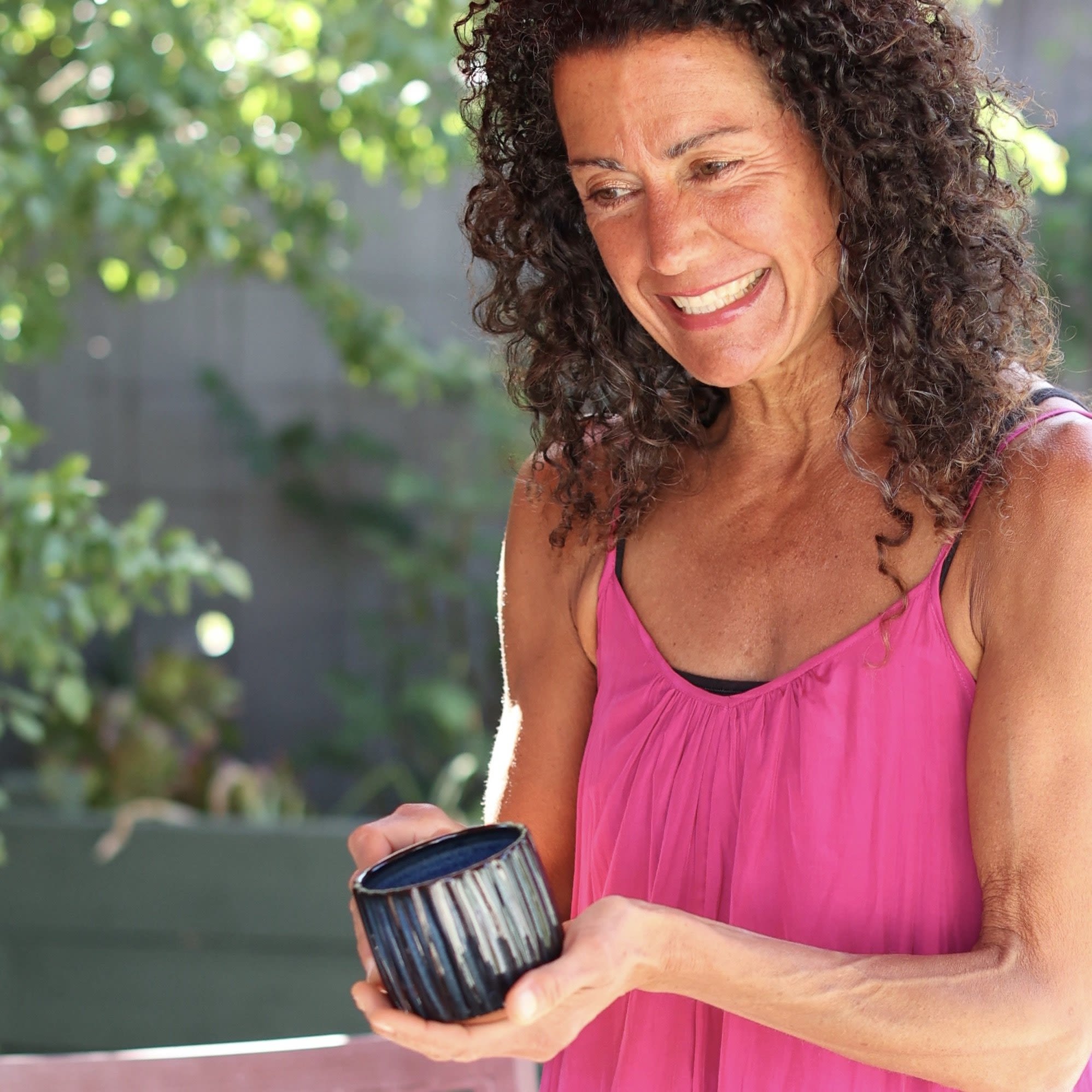 White Modern Coffee Mug by Tina Fossella Pottery