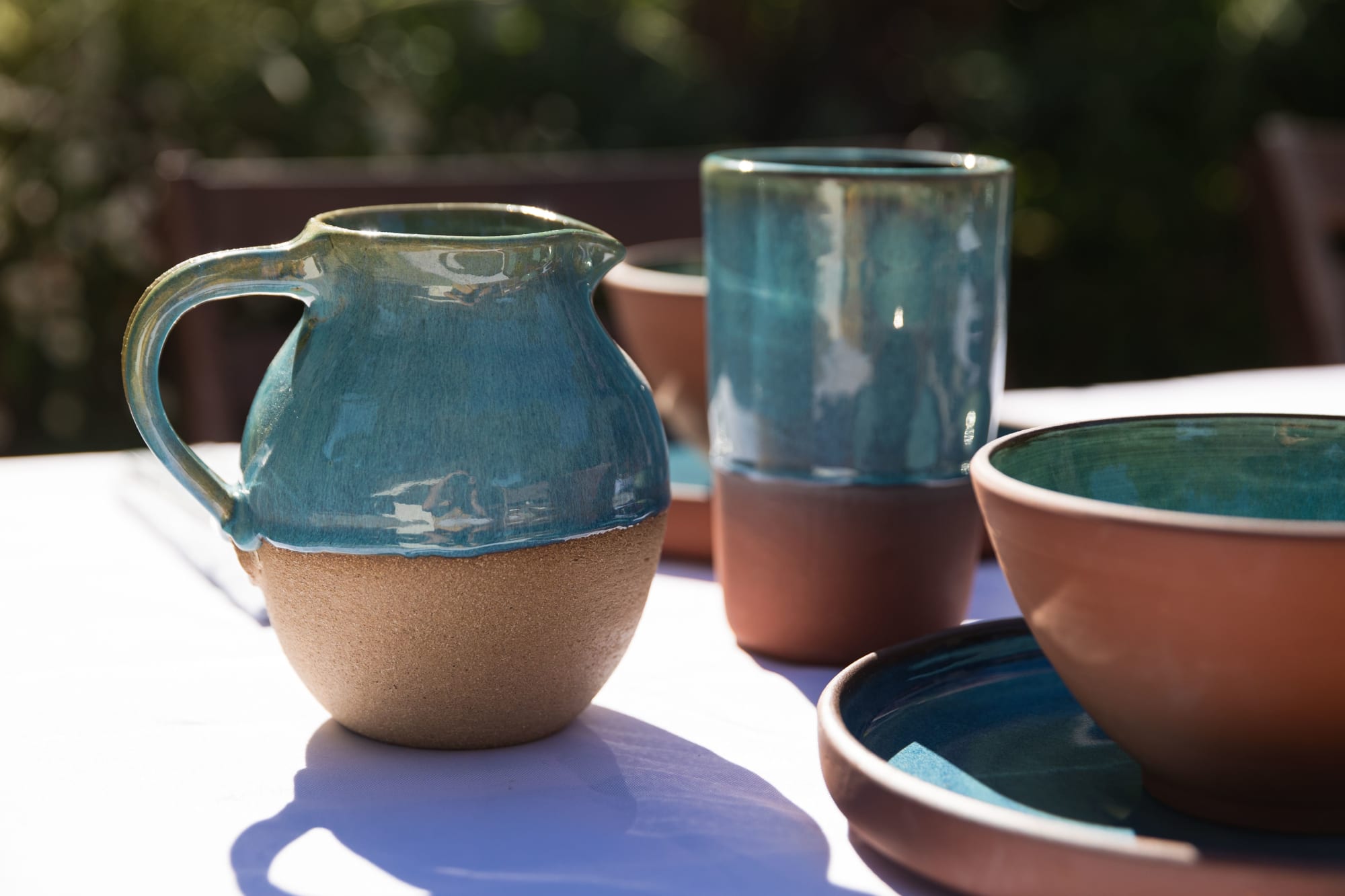 Turquoise Modern Coffee Mug by Tina Fossella Pottery