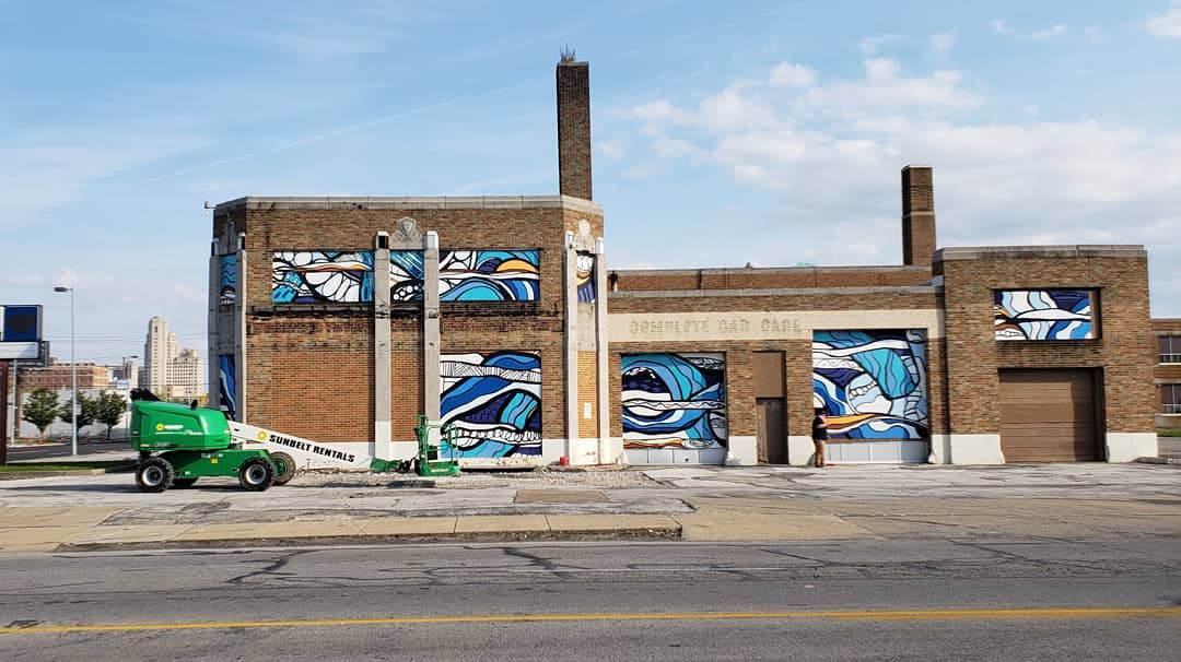 Mural Installation by PHYBR ART seen at Toledo, Toledo Wescover