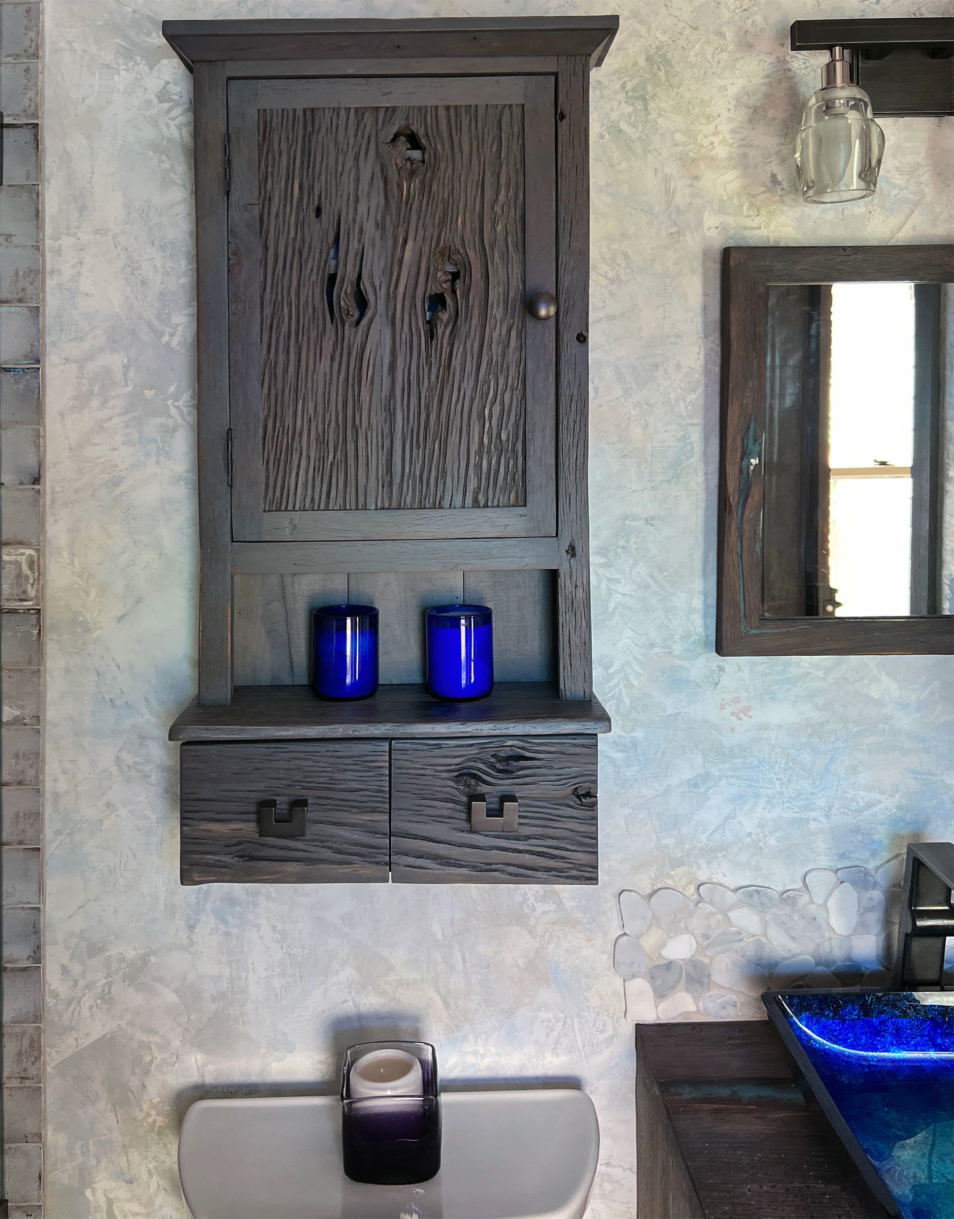 Rustic wood bathroom accessories by Abodeacious