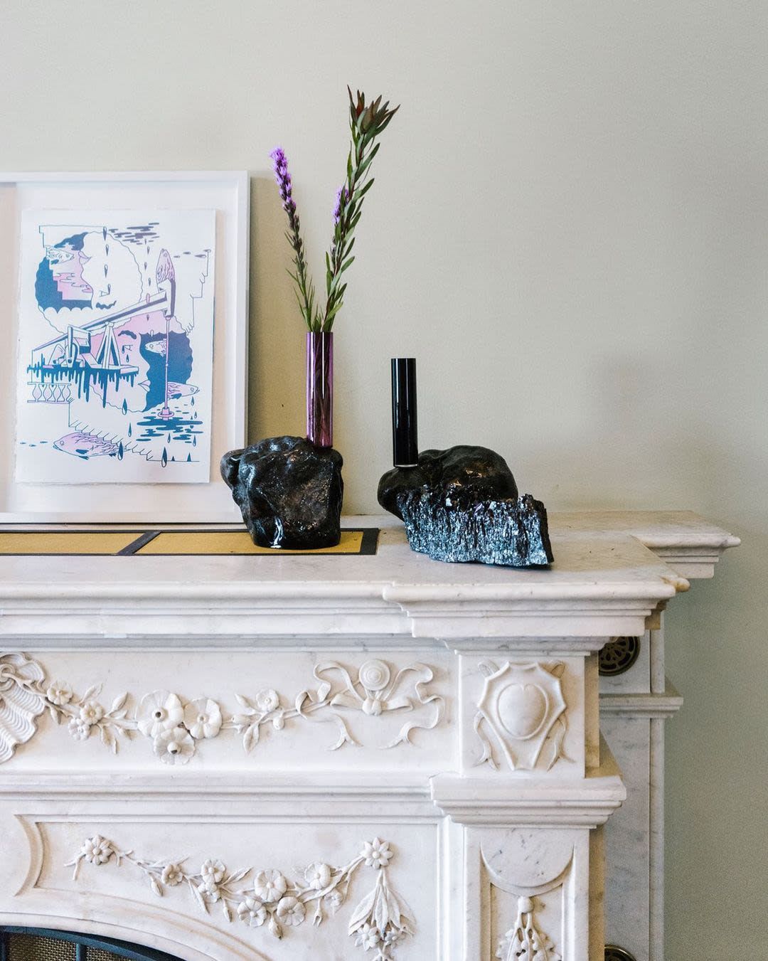 Weird vase, made from textured glass by Eliška Monsportová Wescover