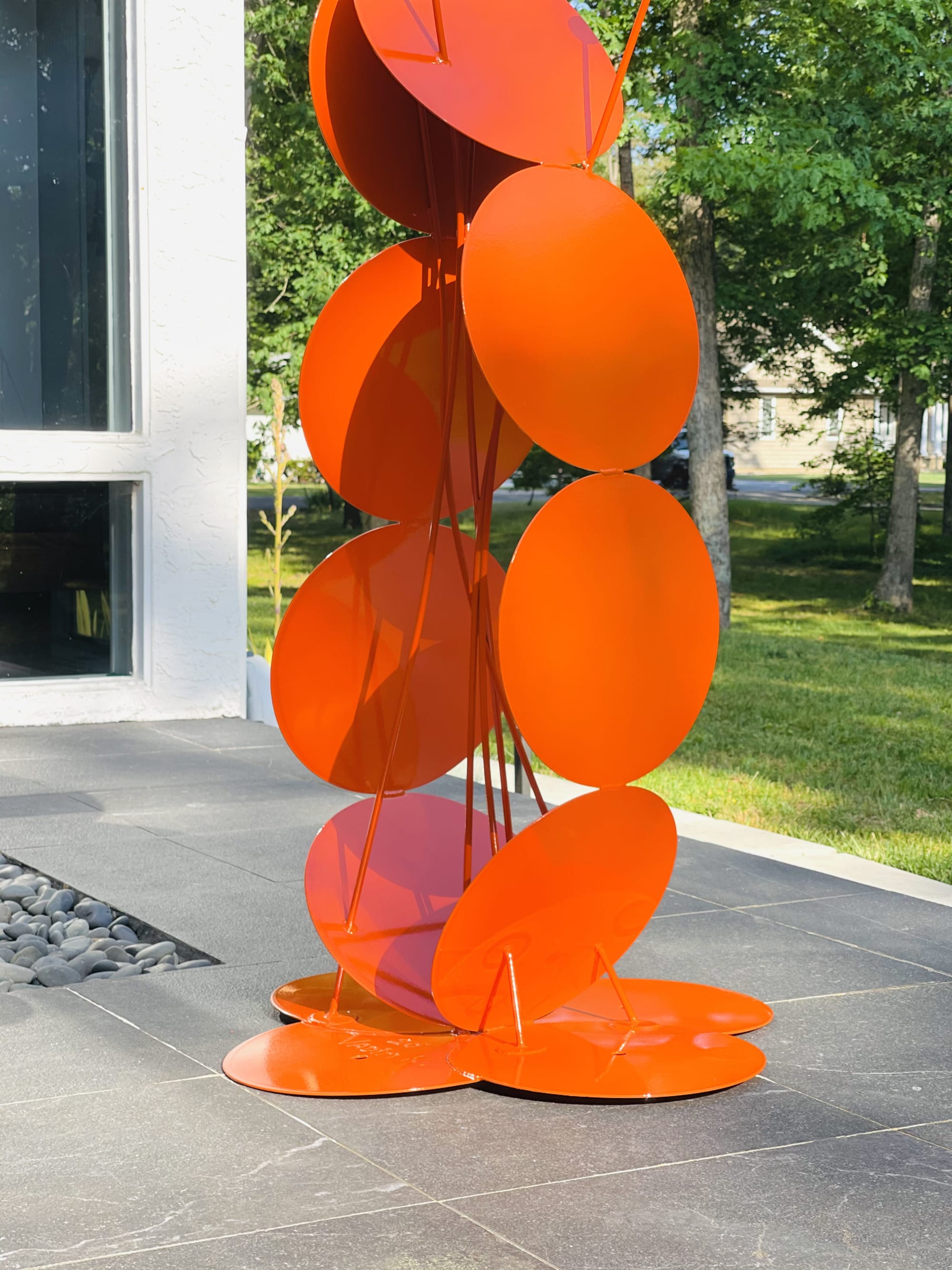 Hyacinth Large Outdoor Metal Sculpture Abstract Art by VK