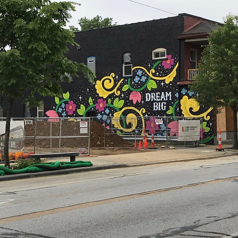 Dream Big Mural by Lisa Quine seen at Gordon Square Arts District, Cleveland Wescover