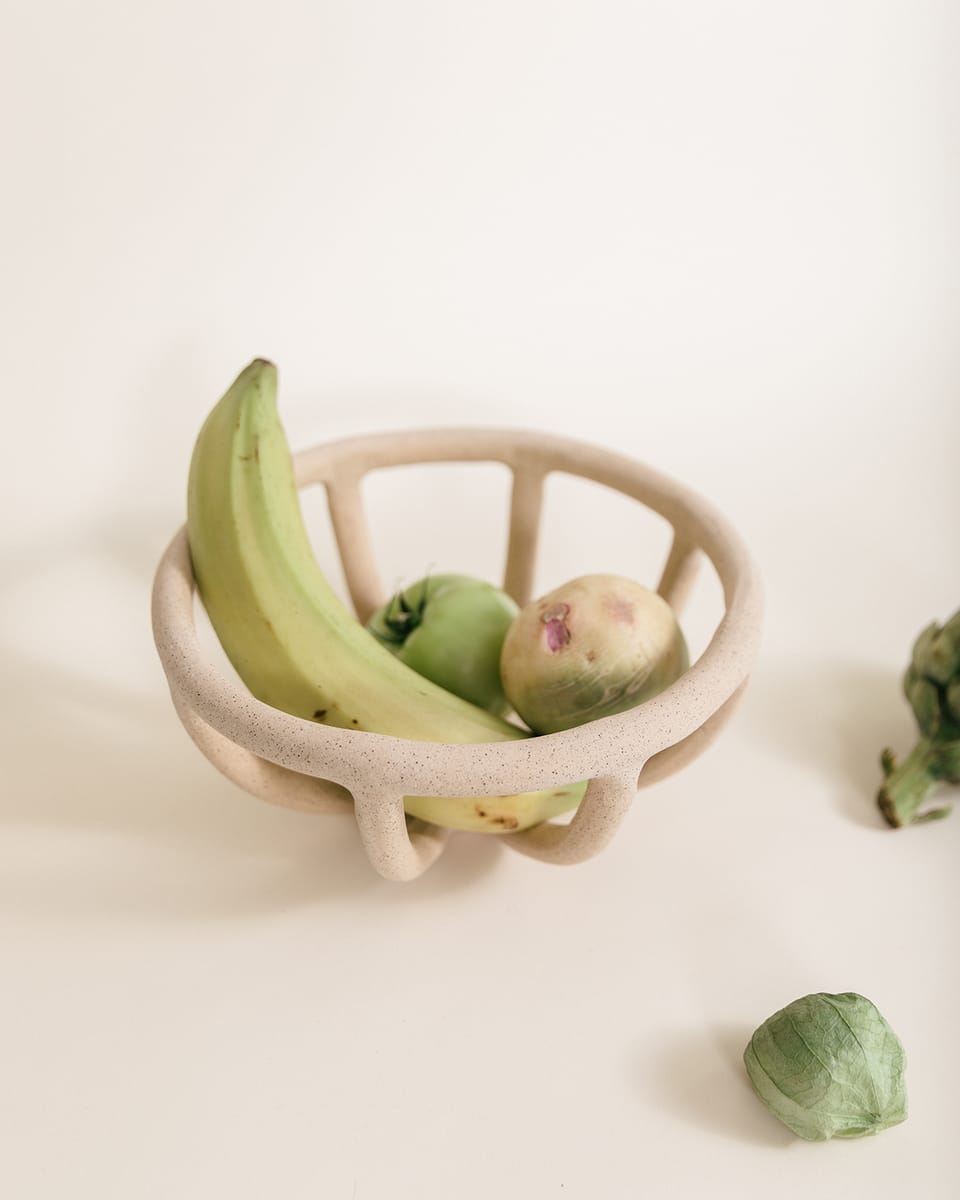 Prong Fruit Bowl, Terracotta: SIN ceramics - Handmade in Brooklyn