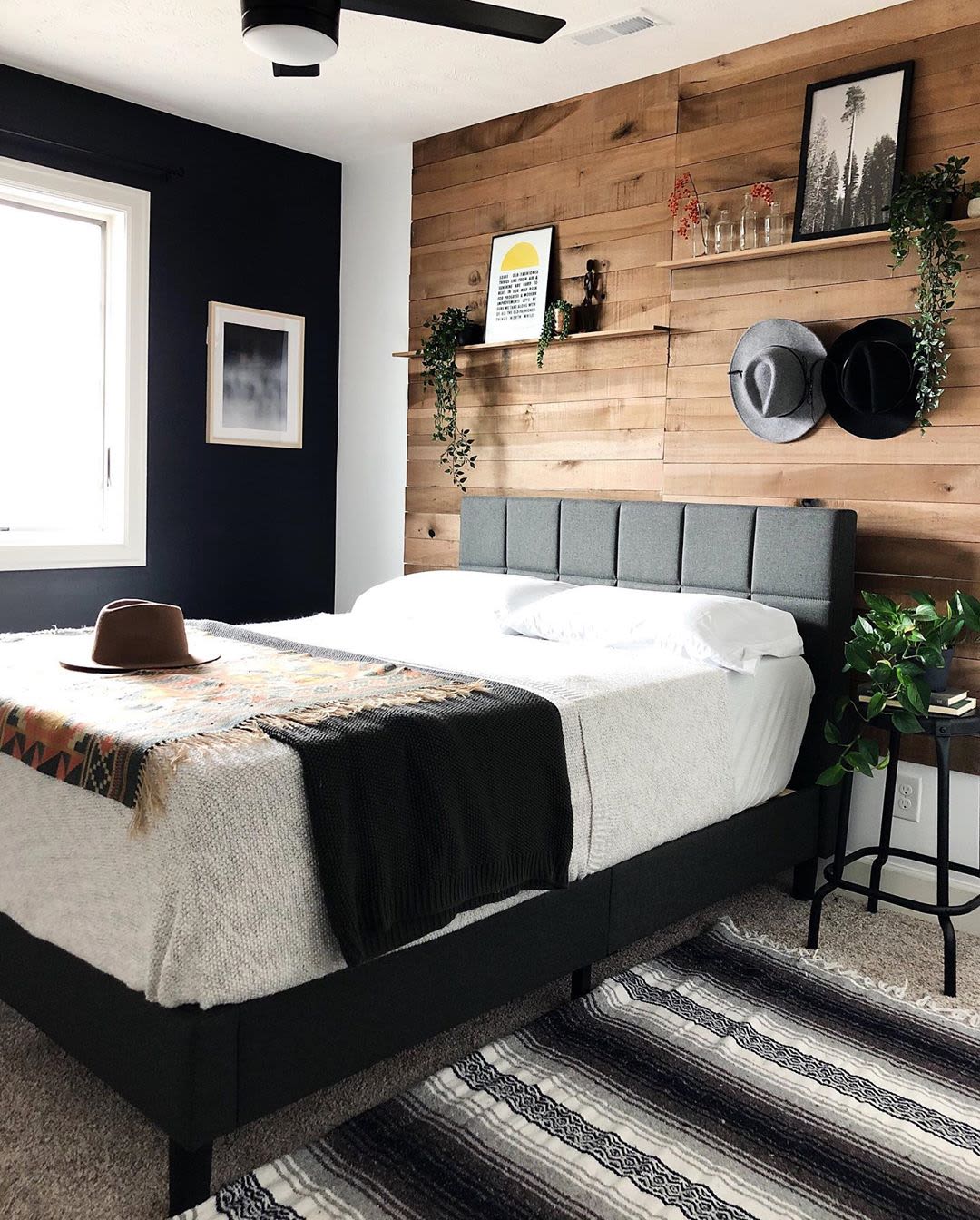 Modern hardwood accent wall