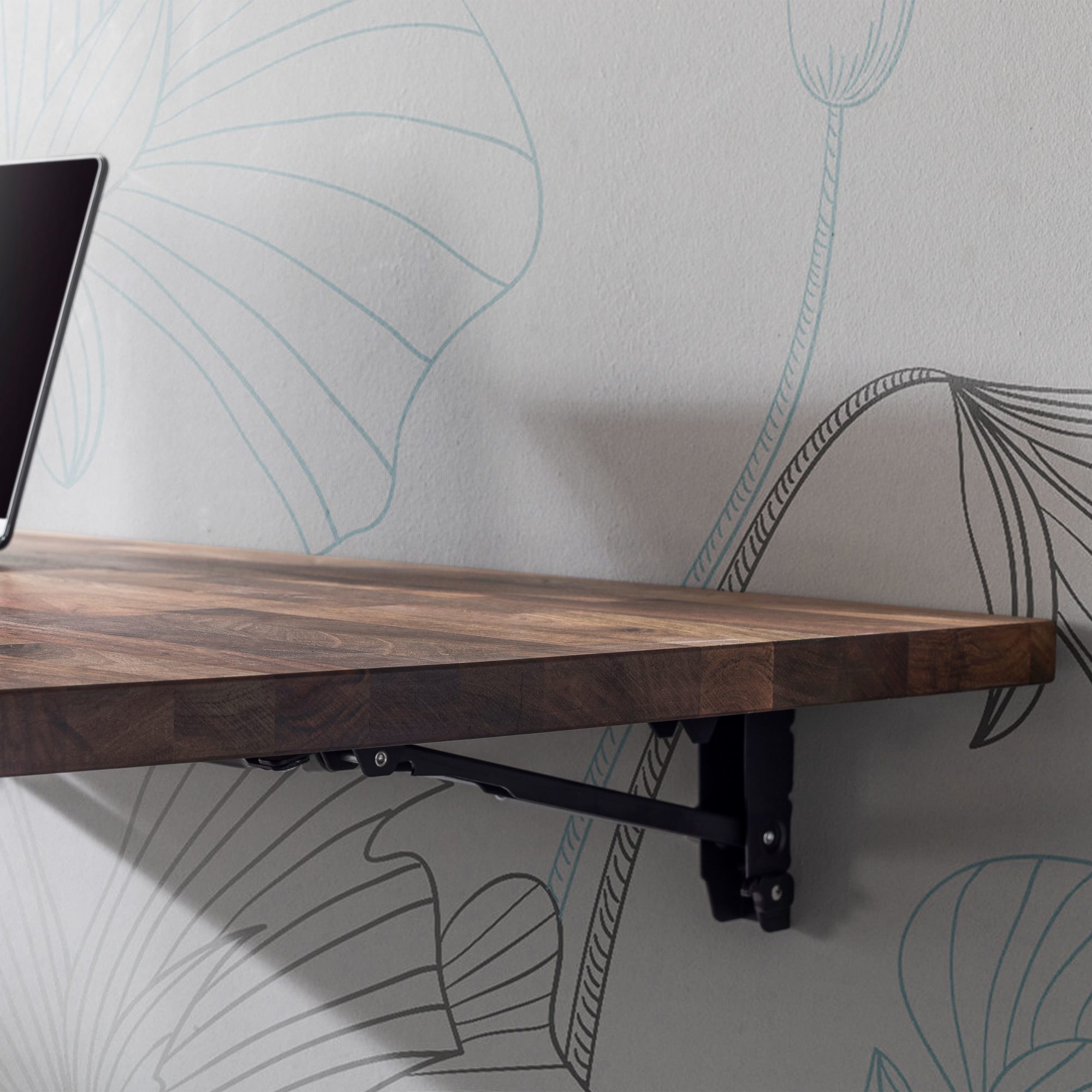 Space-saver Walnut Murphy Table: Wall-mounted Folding Table for Modern  Homes 