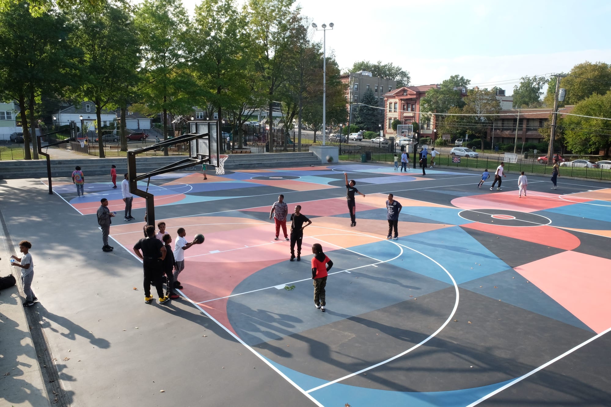 Lincoln Park Basketball Courts by Scott Albrecht seen at New Rochelle