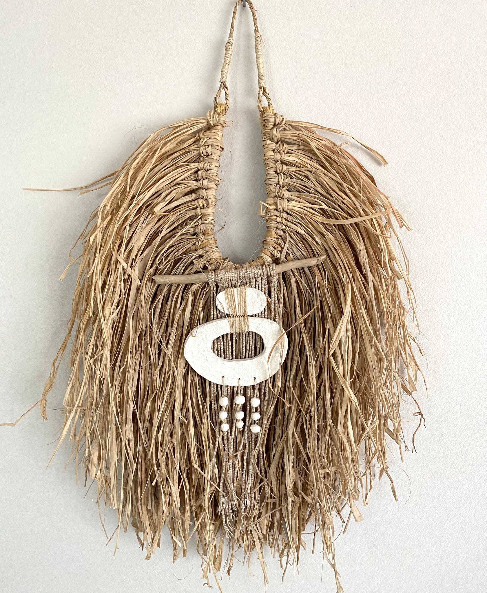 Raffia & Clay Wall Hanging by Karen louise | Wescover Wall Hangings