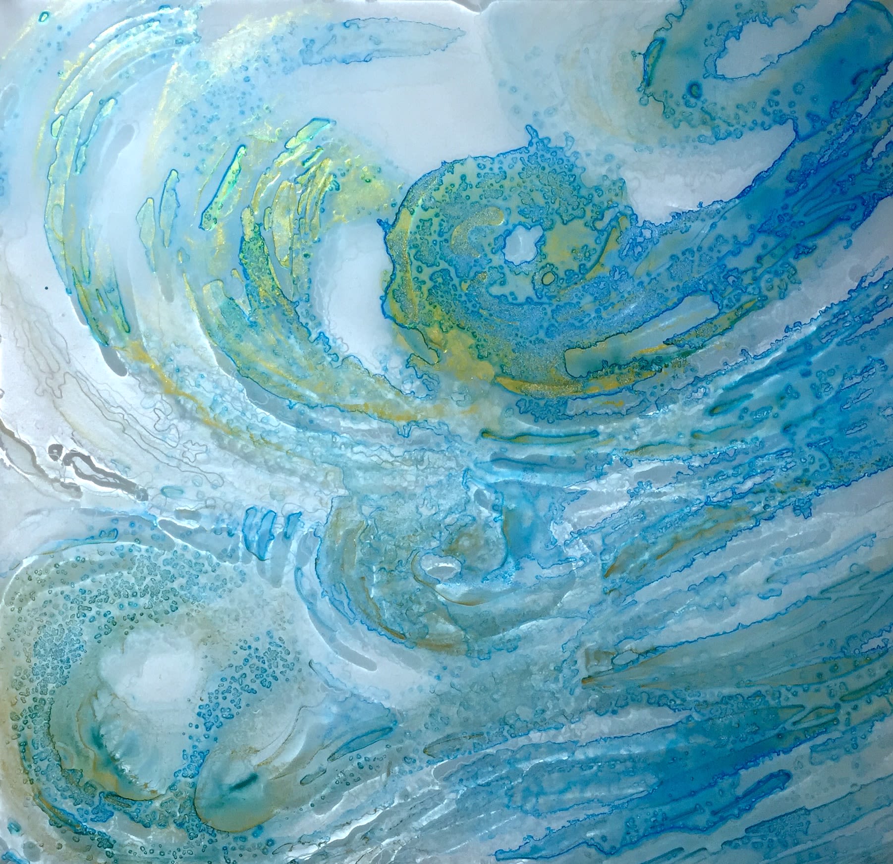 Aqua Marine series of Sculptural Paintings by Carla Goldberg 