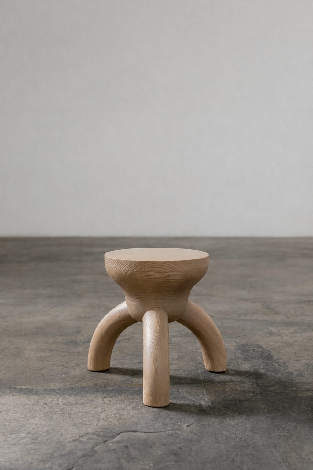 ELEMENTOS Water Stool Sandblasted Pine By Daniel Couttolenc by