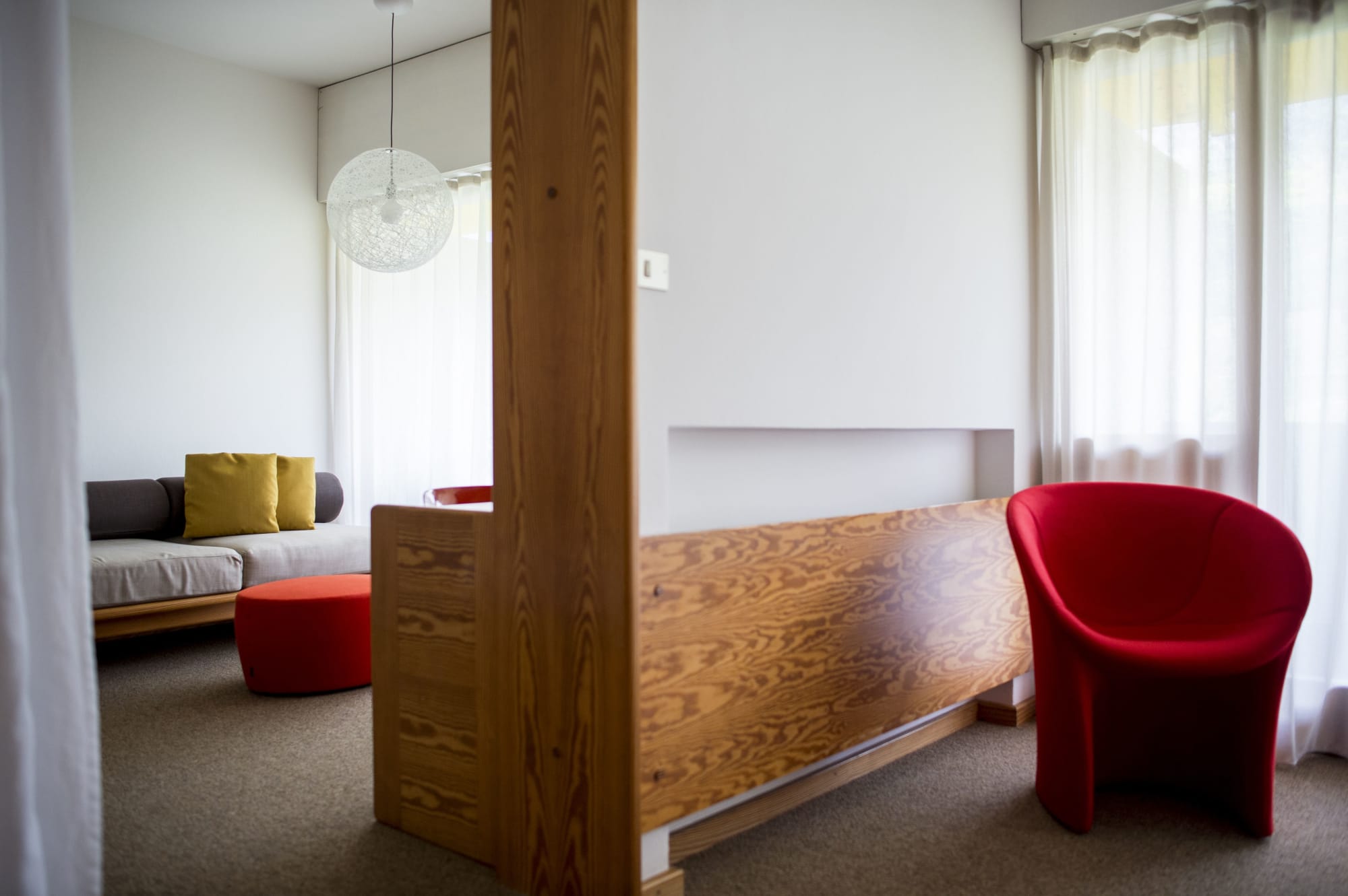 Red modern retro chair