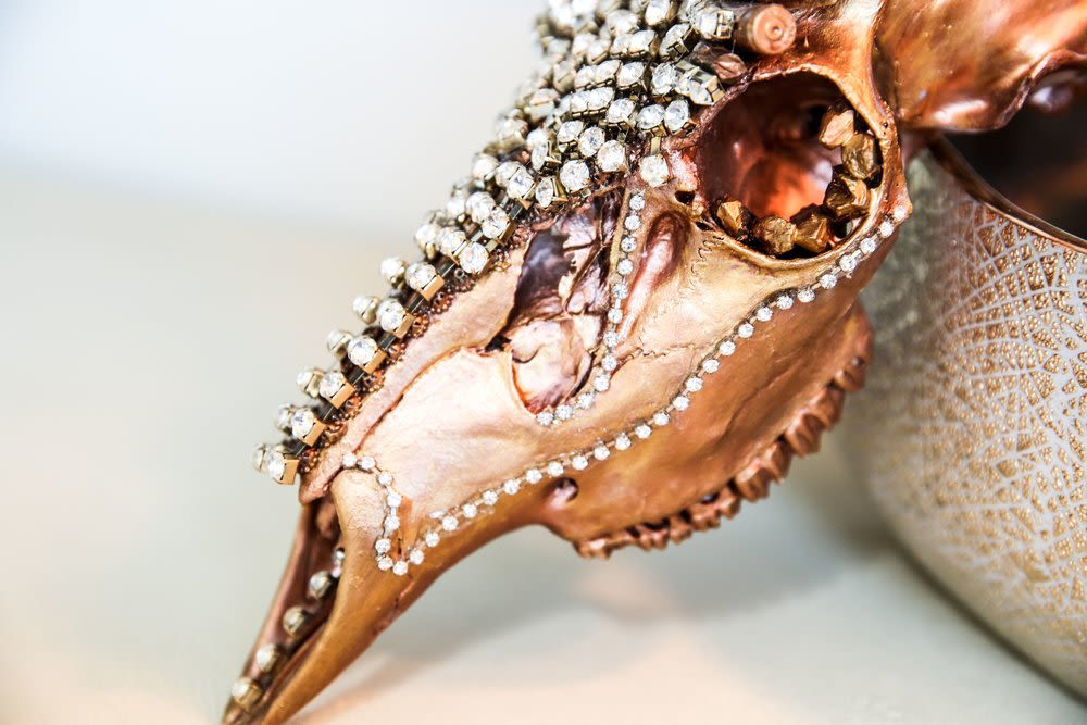 Copper Mule Deer Skull by Gypsy Mountain Skulls | Wescover