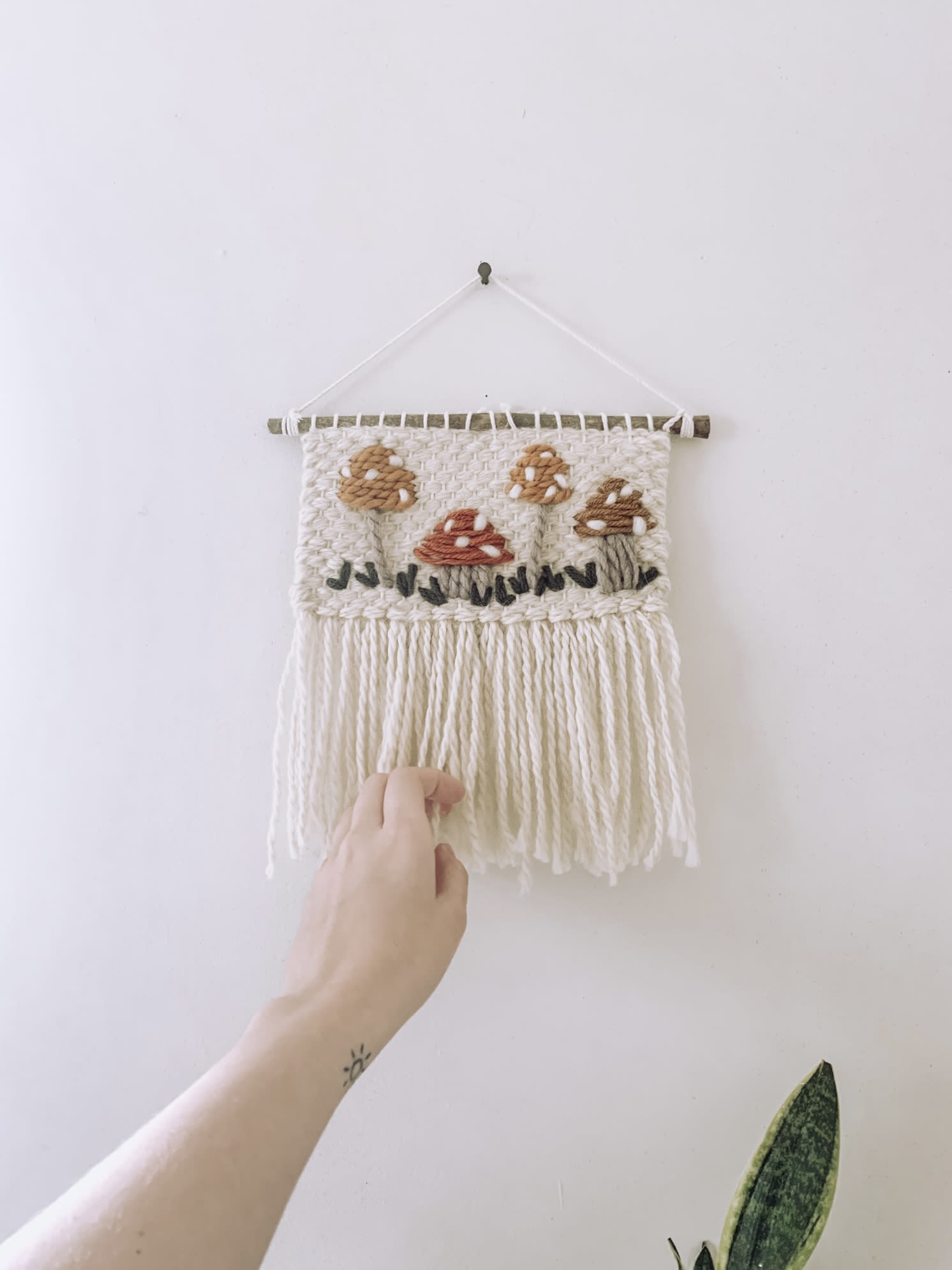 Large Handmade Textured Yarn Wall Hanging Decor - Boho Style by Hippie &  Fringe