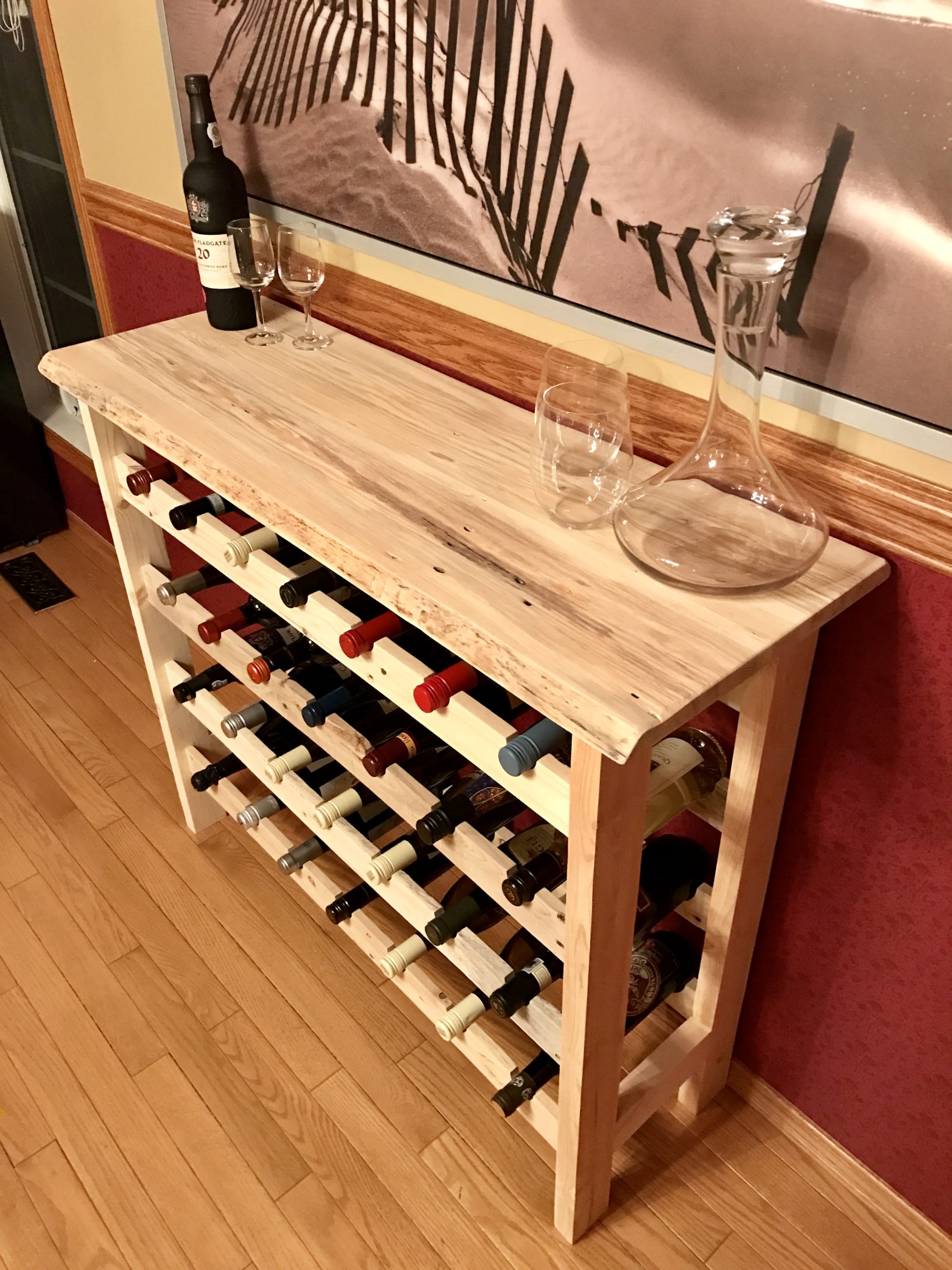 Reclaimed Wood Wine Rack by Cask Woodworking seen at 