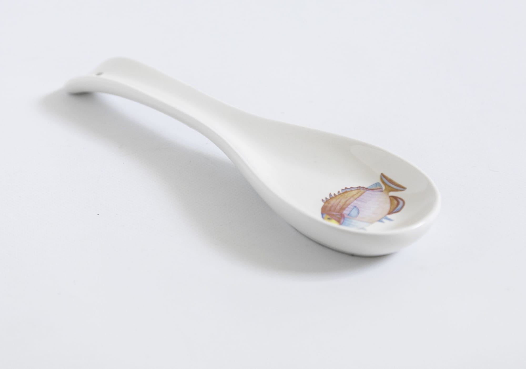 Painted Fish Porcelain Spoon