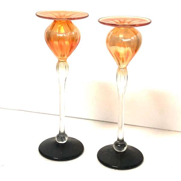 Hand Crafted Short Martini Glasses - Strini Art Glass