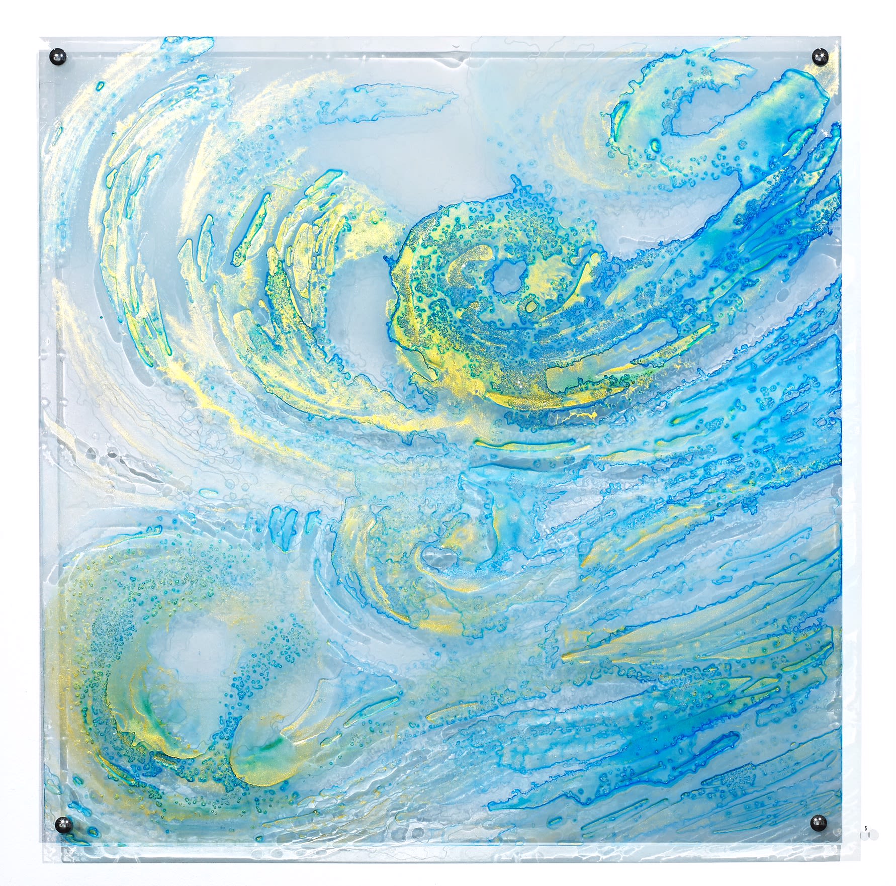 Aqua Marine series of Sculptural Paintings by Carla Goldberg 