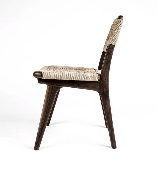 Rian Low Back Chair, Hardwood, Woven Danish Cord by Semigood Design