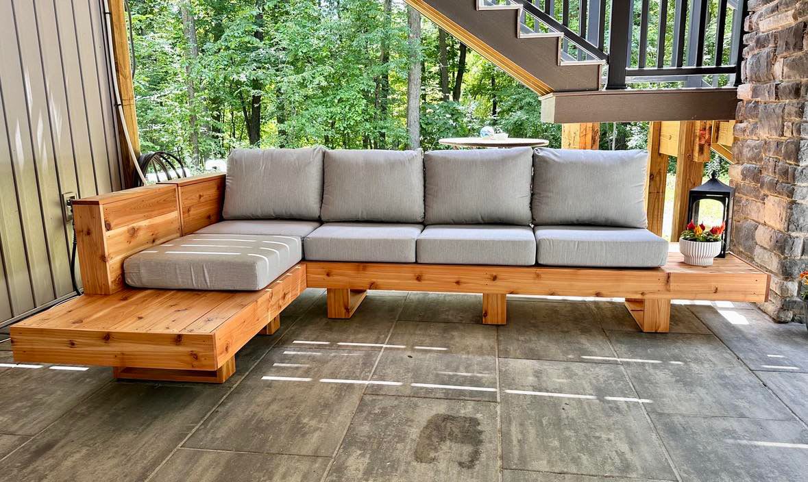 Rustic best sale outdoor couch