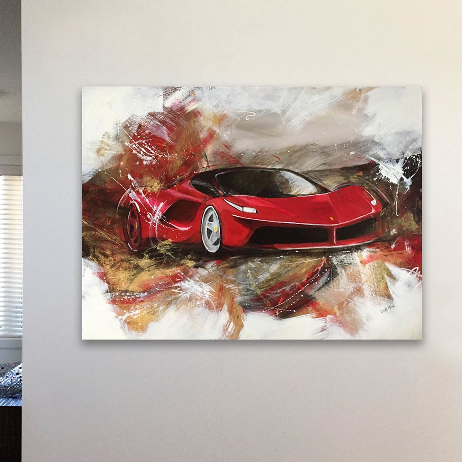 Take the Long Way Home - Ferrari abstract art by Lynette Melnyk