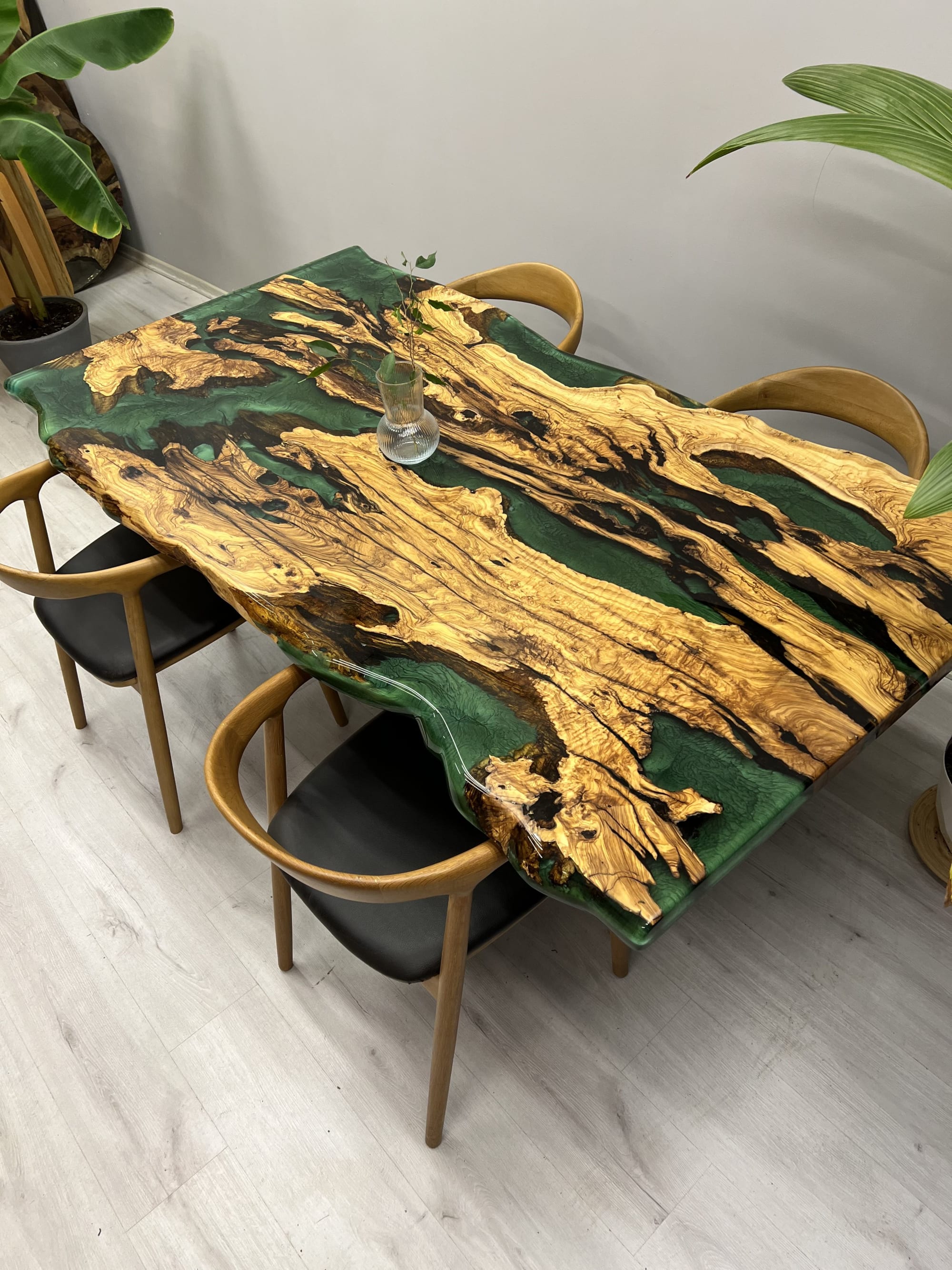 Living room Table, Custom live edge Epoxy resin table, by Brave