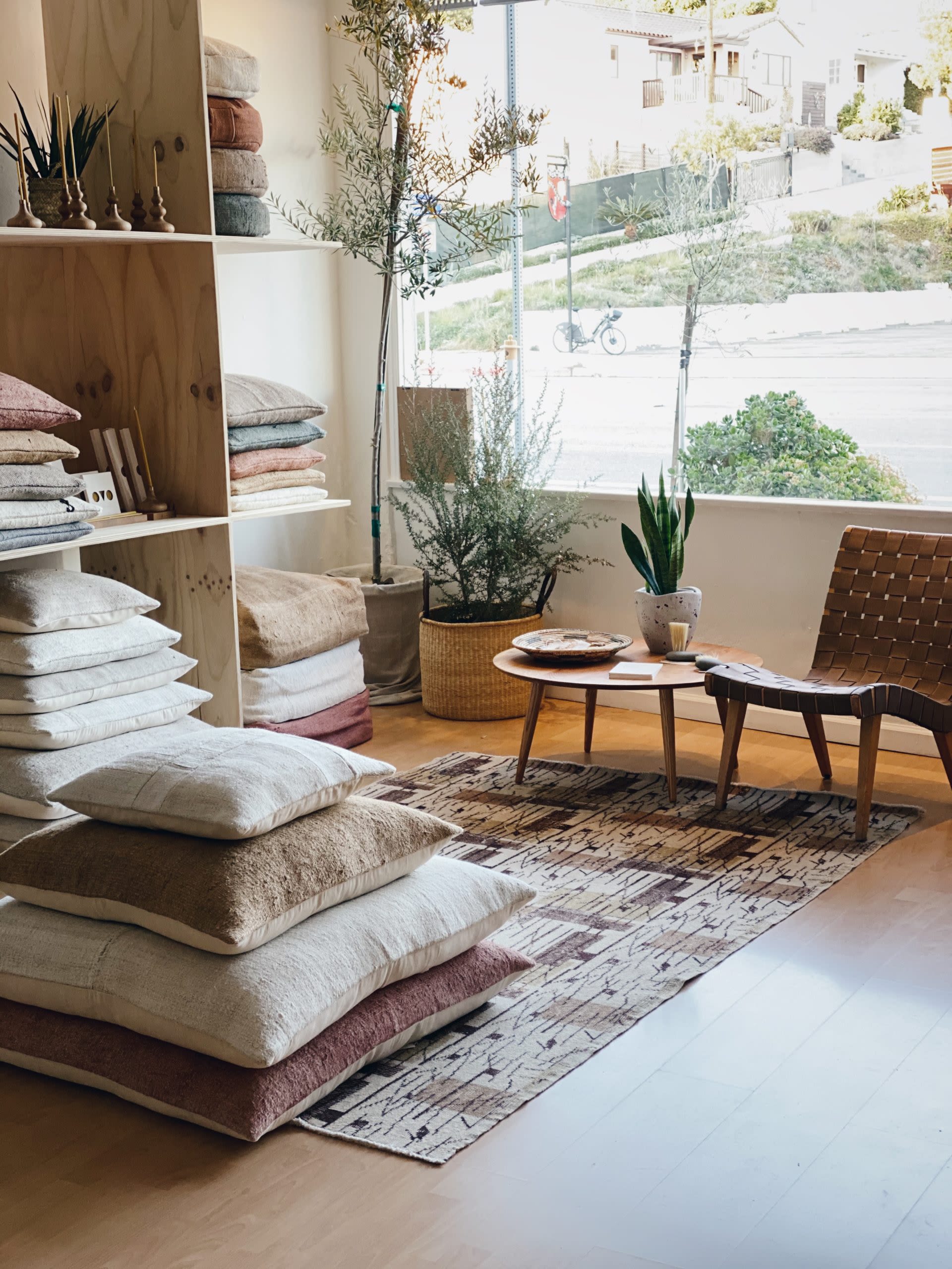 Large Vintage Hemp Floor Cushion by HOME