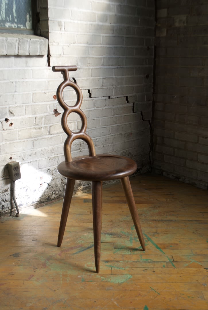 Walnut wood online chair