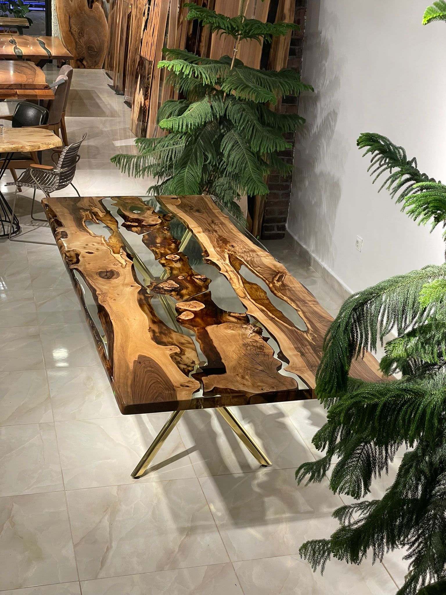 Ultra Clear Epoxy Dining and Kitchen Table - Made To Order by Gül Natural  Furniture