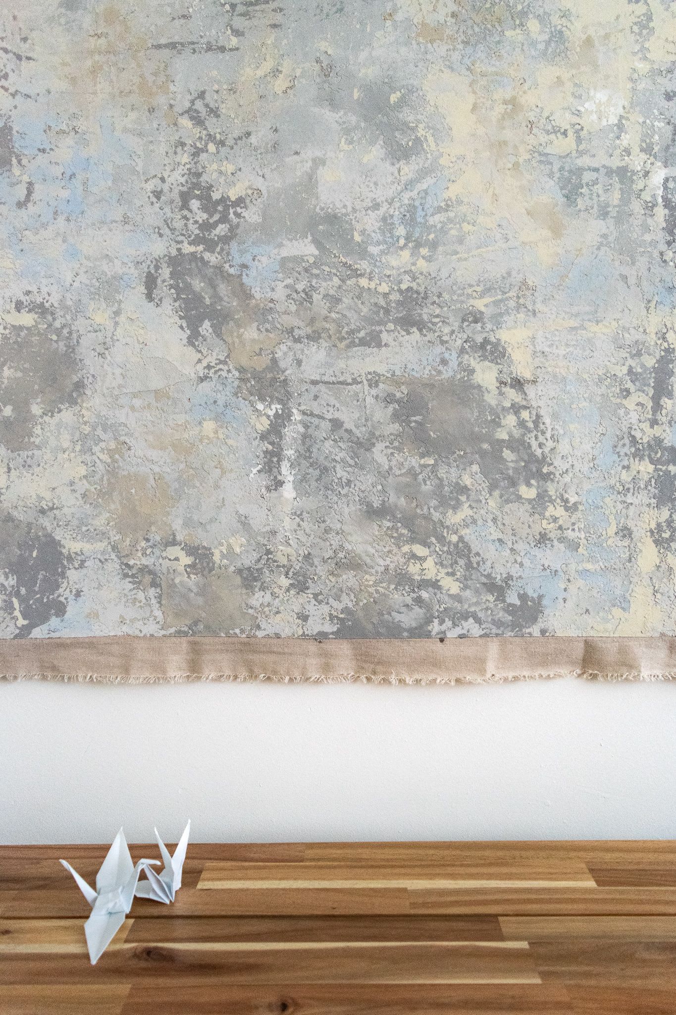 Abstract Blue Plaster Hanging by Vacarda Design seen at Private