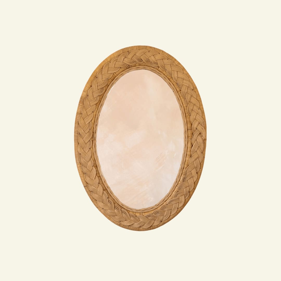 Serena Oval Rattan Mirror by Hastshilp Wescover Decorative Objects