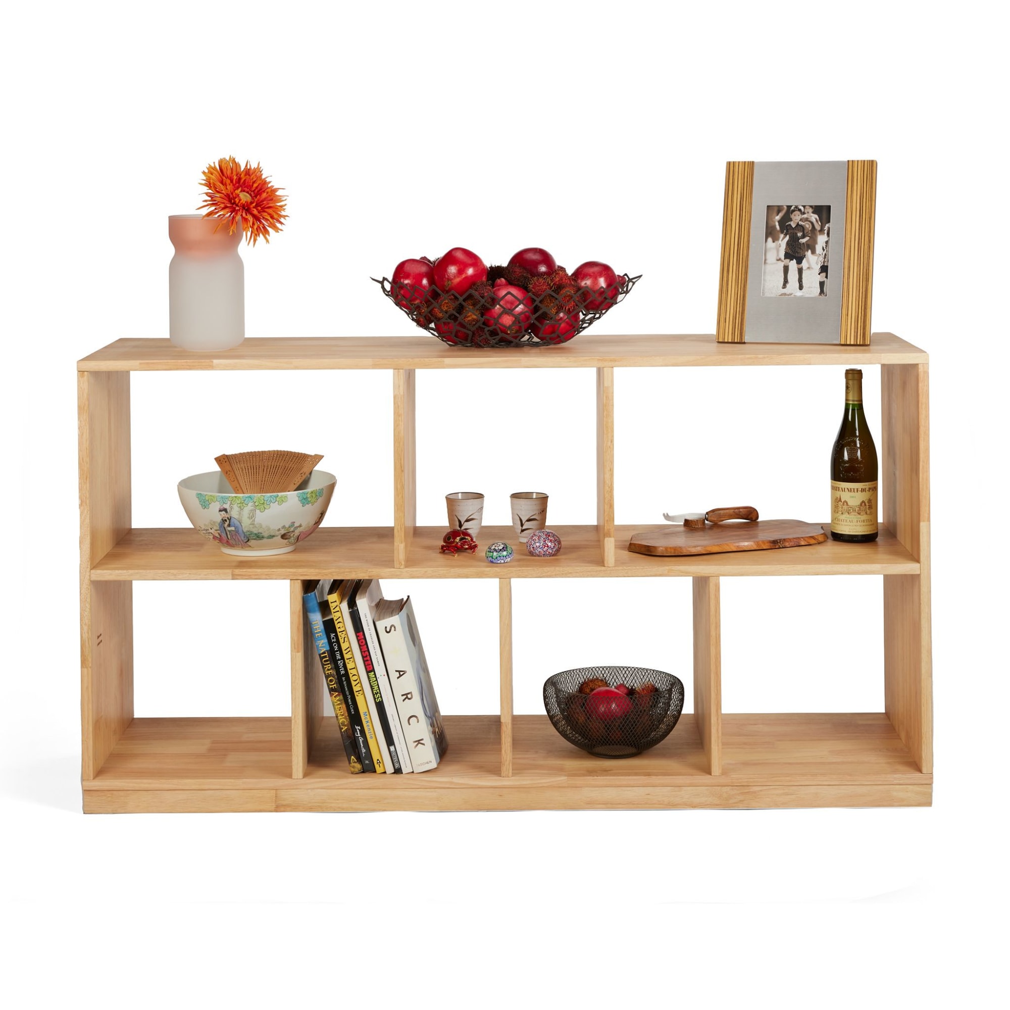 Solid oak deals open shelves