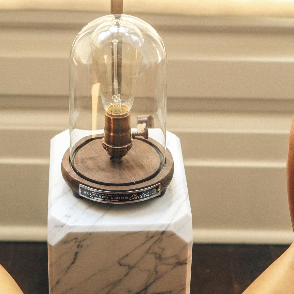 Original bell store jar table lamp