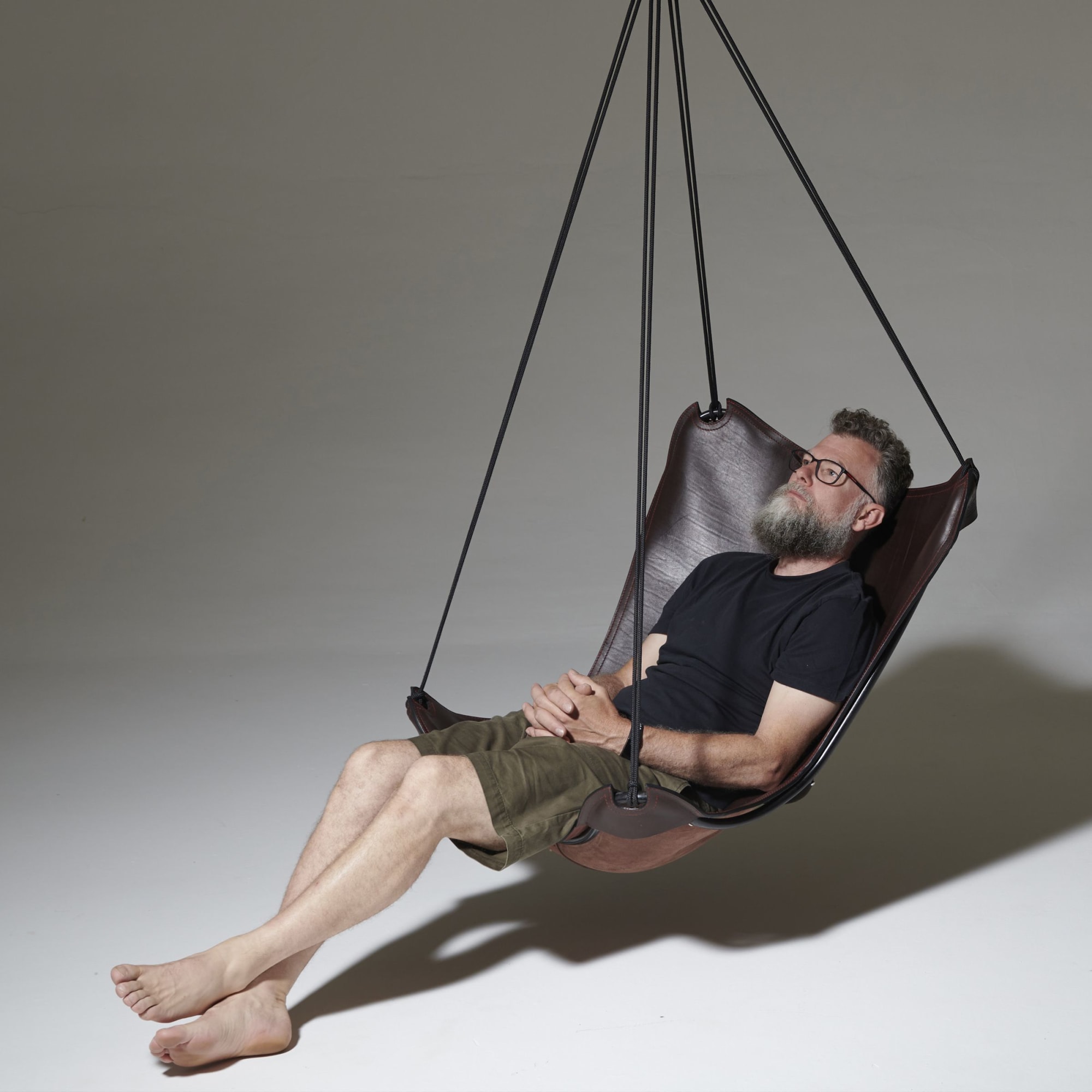 Leather 2024 hammock chair