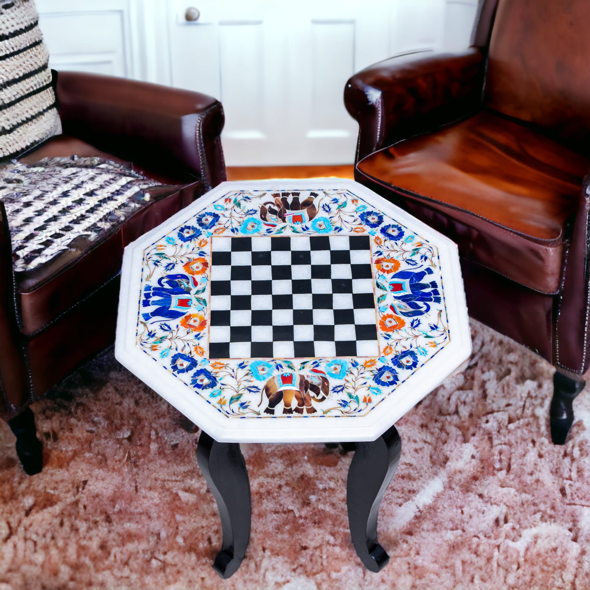 Marble chess best sale board table